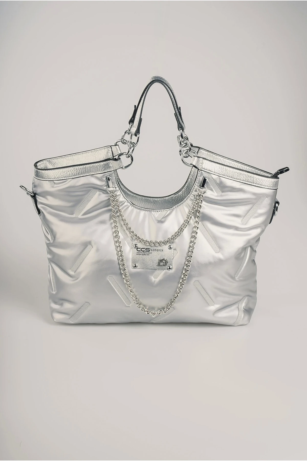 Enya Gri Cilt Omuz Çantası