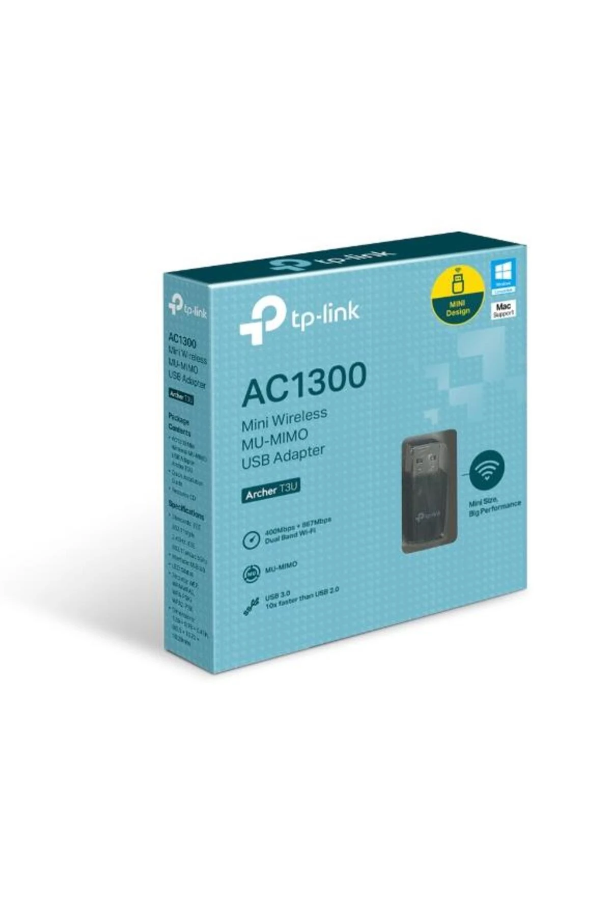 TP-LINK ARCHER T3U 1300MBPS KABLOSUZ DUAL BAND USB ADAPTOR