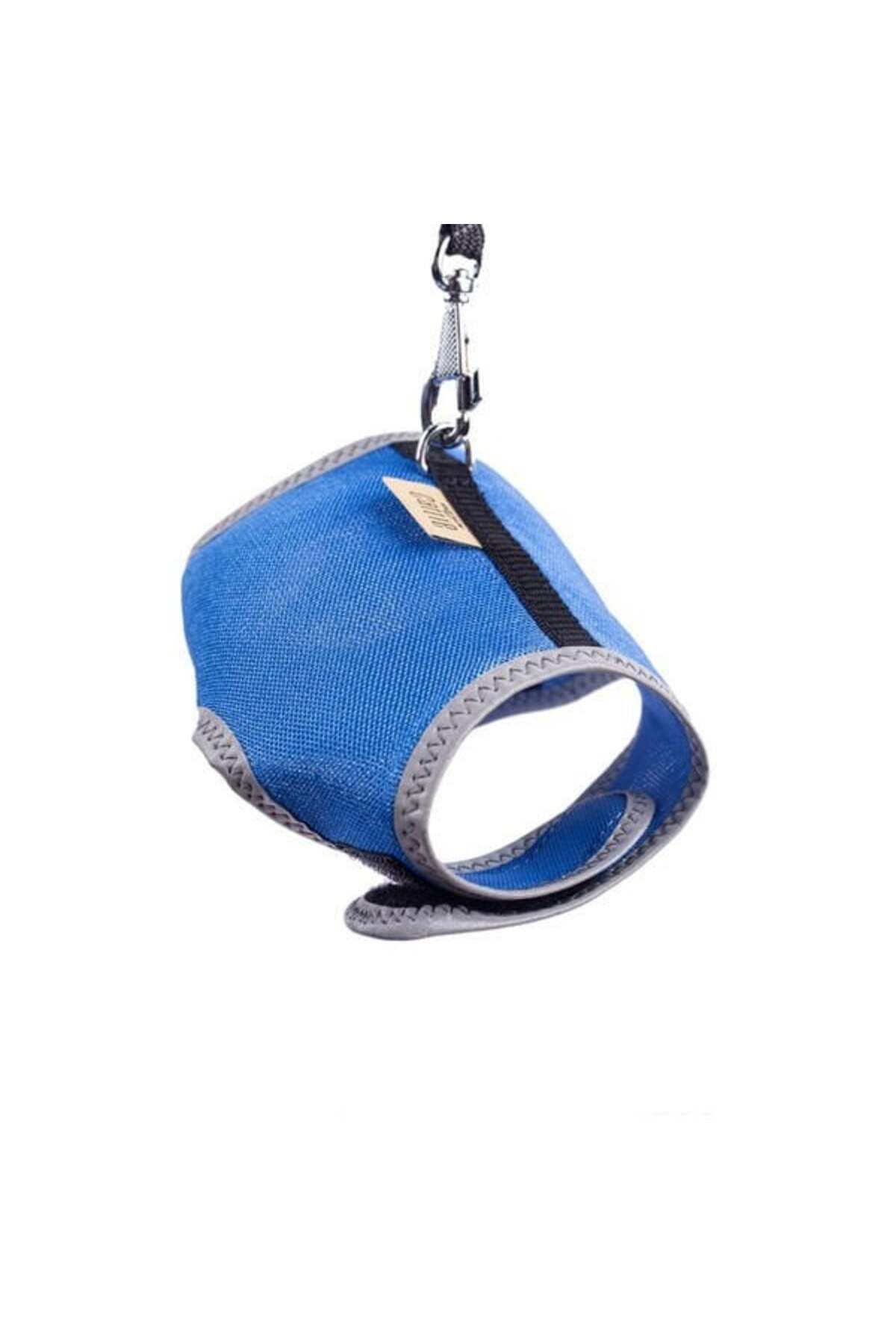 Cattie Havalı Dokuma Kedi Göğüs ve Gezdirme Takımı Small Royal Mavi 1x20-30 Cm