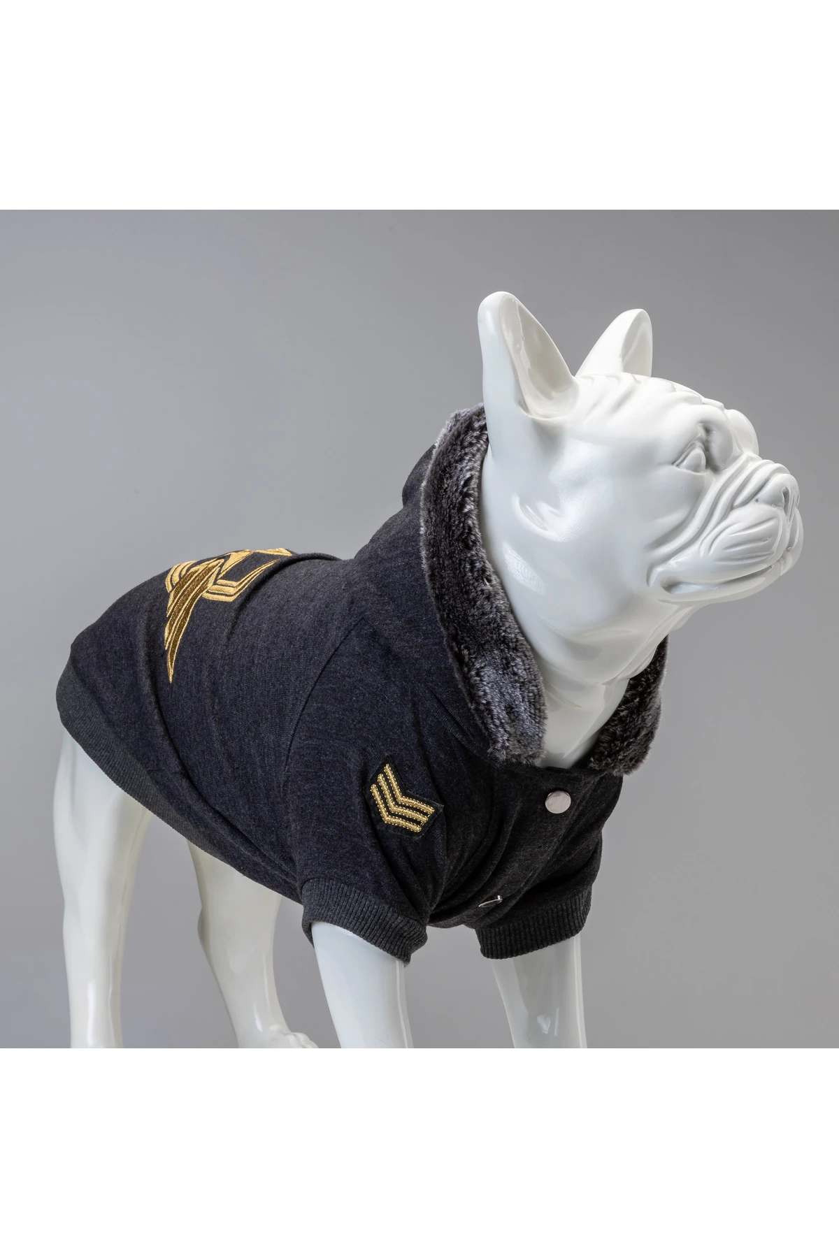 Lindo Dogs Army General Sweatshirt Köpek Kıyafeti Antrasit Beden 6