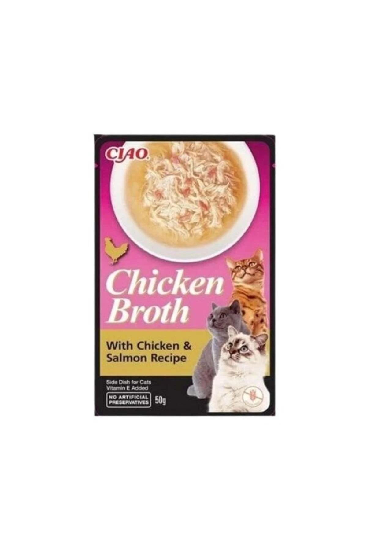 Inaba Ciao Chicken Broth Tavuk Sulu ve Somonlu Kedi Çorbası 50 Gr