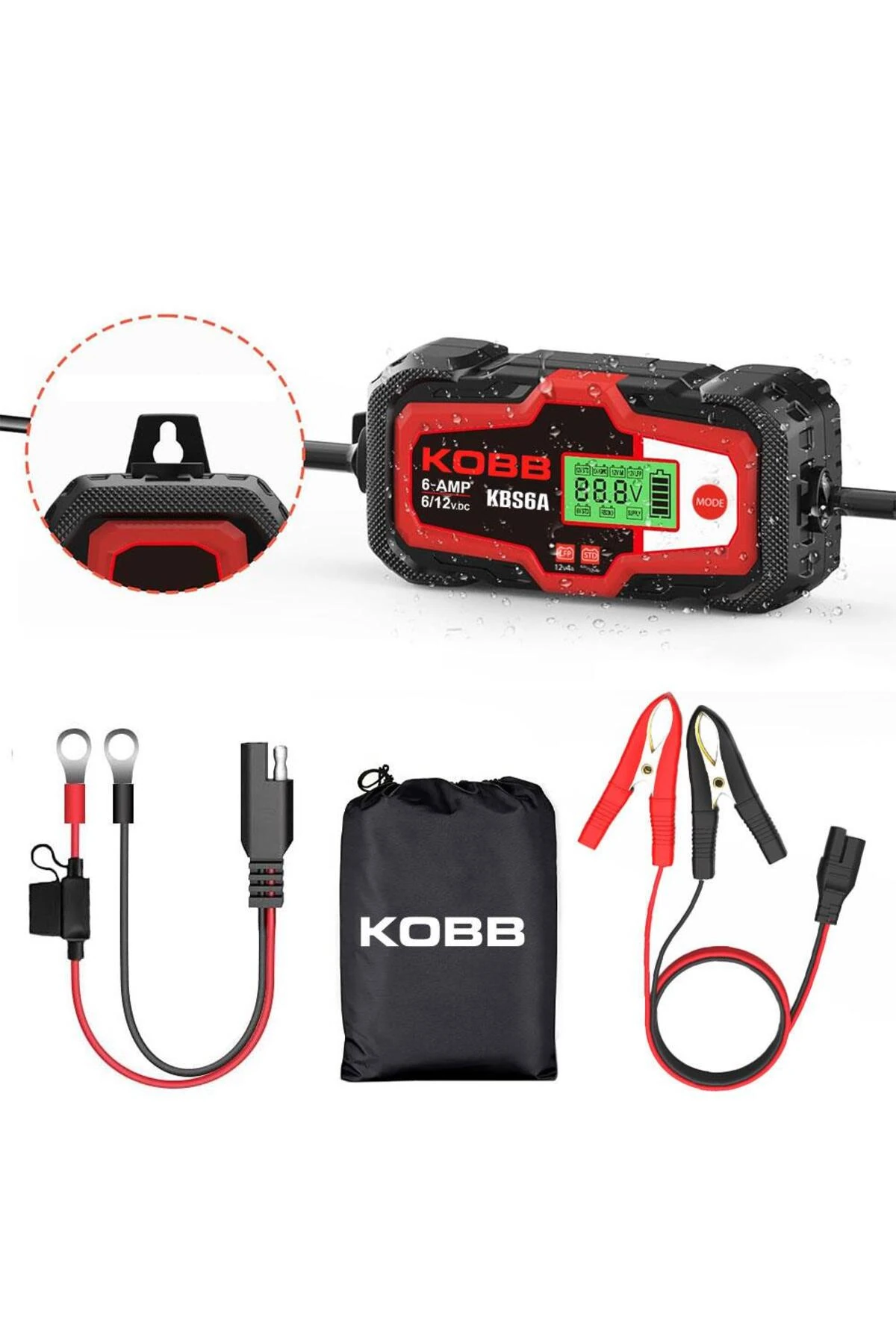 KBS6A 6/12V 150A Dijital Akü Şarj / Akü Bakım / Desülfatör ve Power Supply