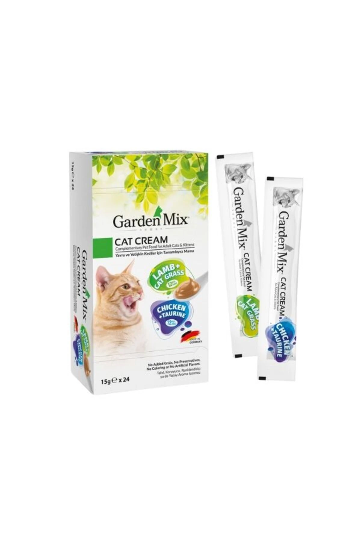 Garden Mix Kuzulu ve Tavuklu Sıvı Kedi Ödül Maması 15 Gr 24 Adet