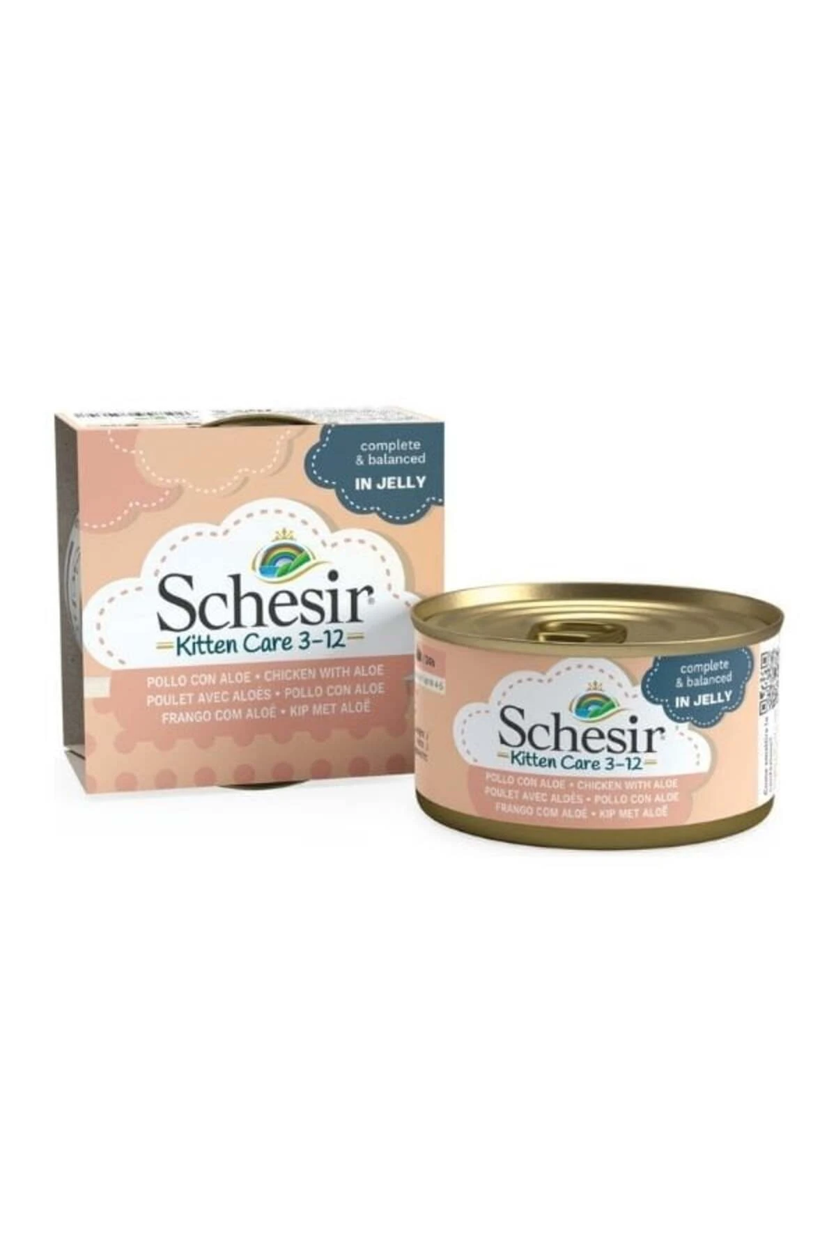 Schesir Kitten Tavuk ve Aloeveralı Yavru Konserve Kedi Maması 85 Gr