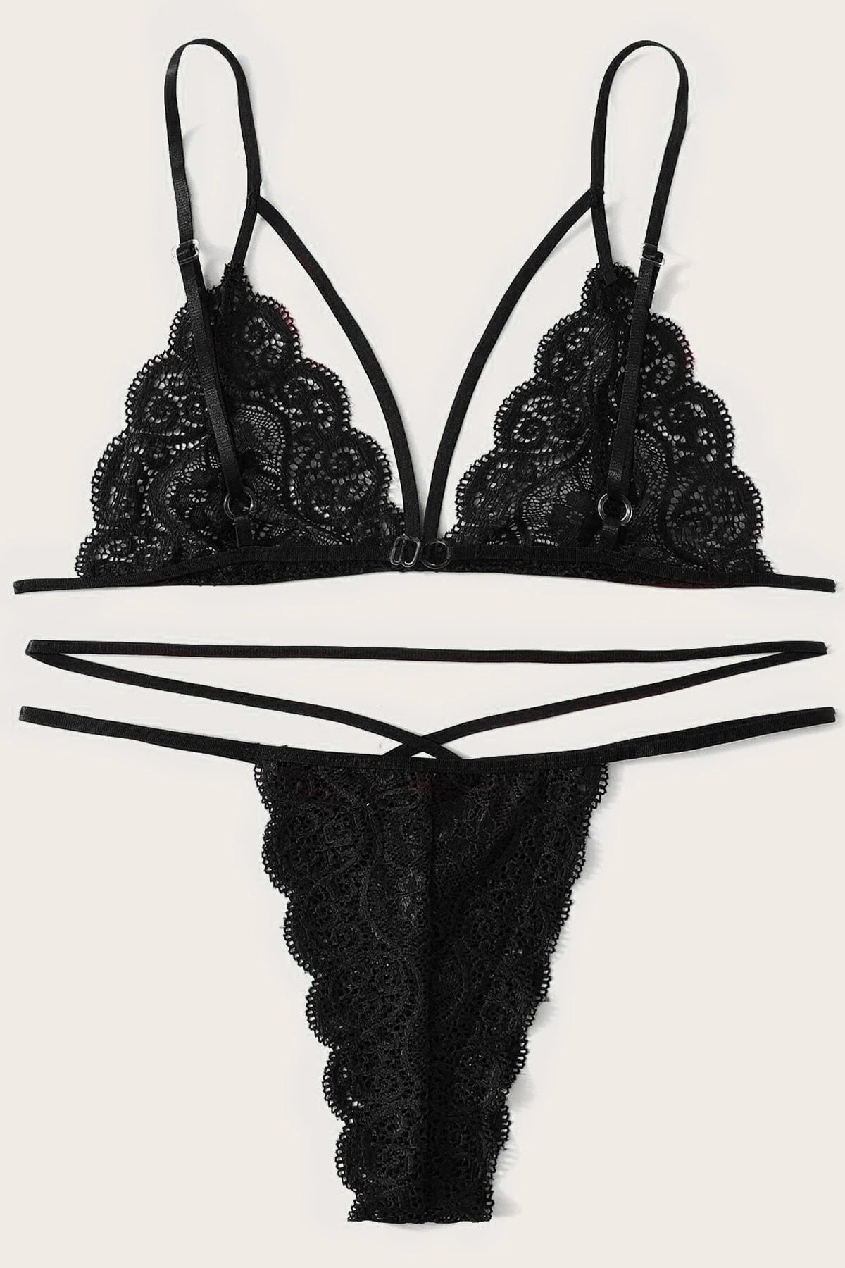 Kadın Siyah Dantel Sütyen Külot Takımı – Modern, Konforlu ve Günlük Kombinlere Uygun