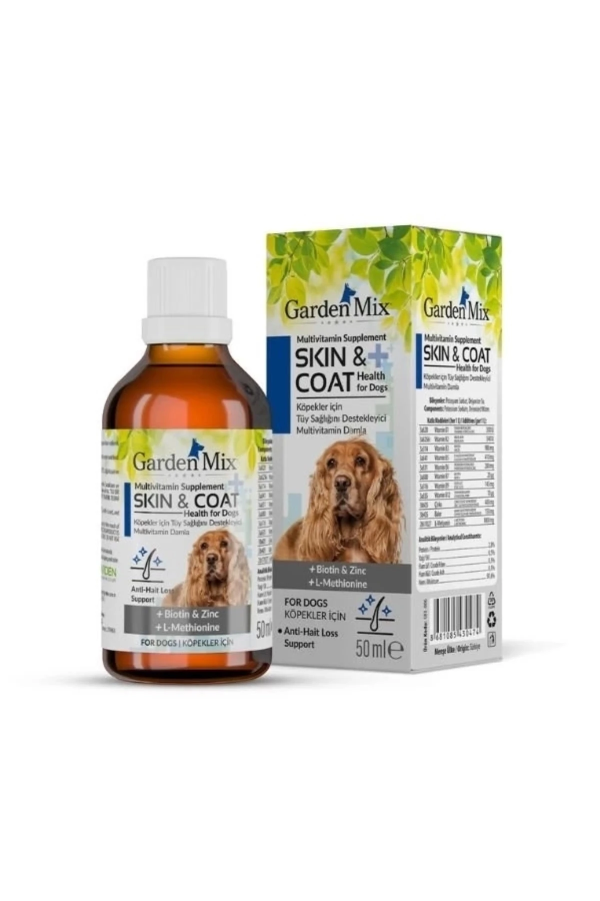 Garden Mix Multivitamin Köpekler İçin Tüy Sağlığını Destekleyici Damla 50 Ml