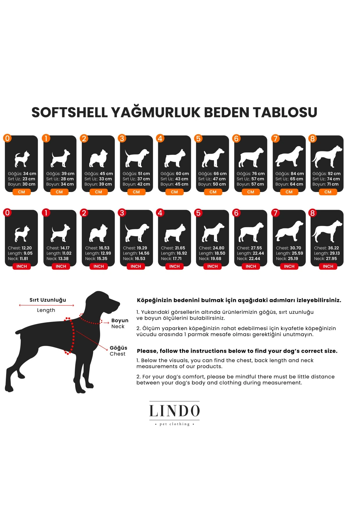 Softshell Red Stripe Küçük,Orta ve Büyük Irk Köpek Yağmurluğu
