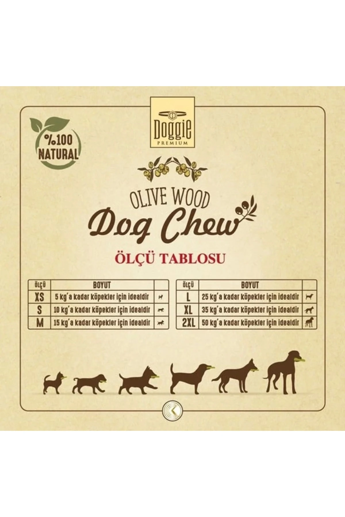 Doğal Zeytin Ağacı Köpek Çiğneme Oyuncağı Small