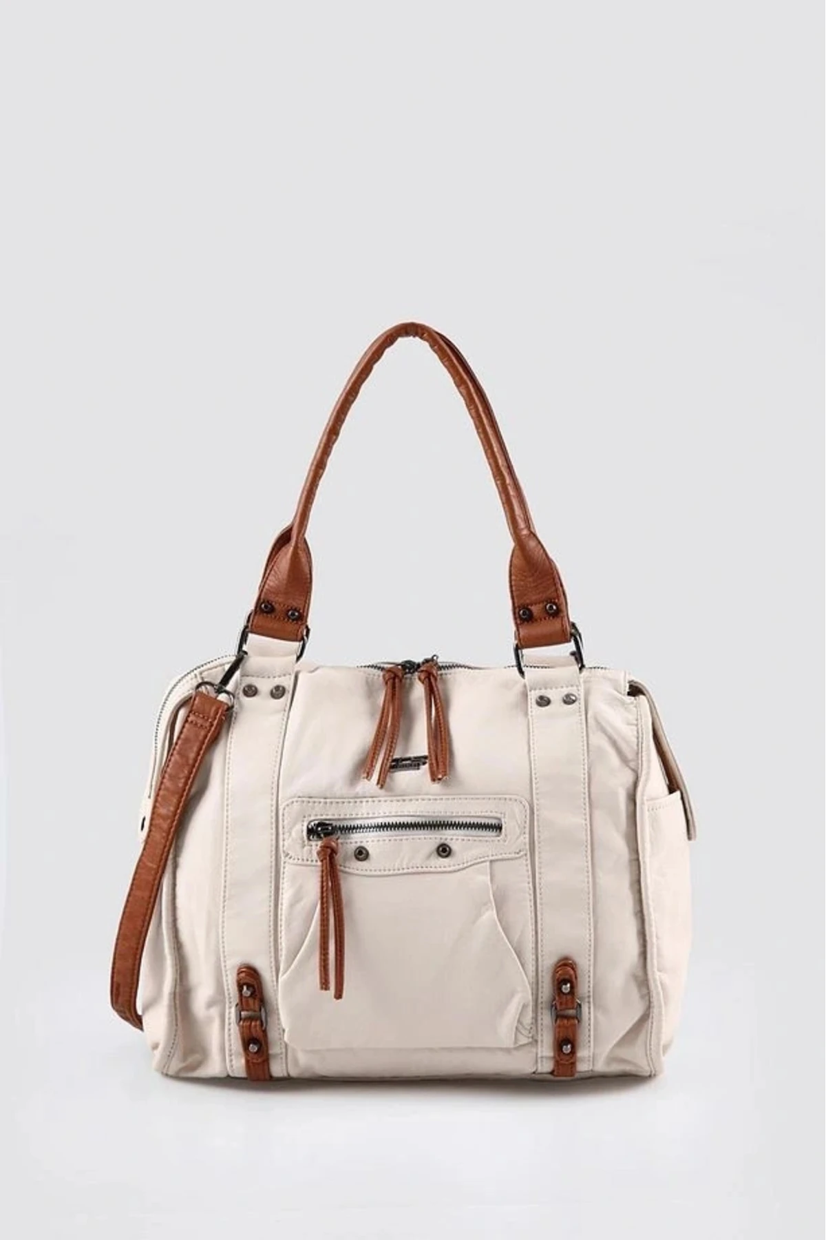 eyesof Abga Bej Cilt Omuz Çantası