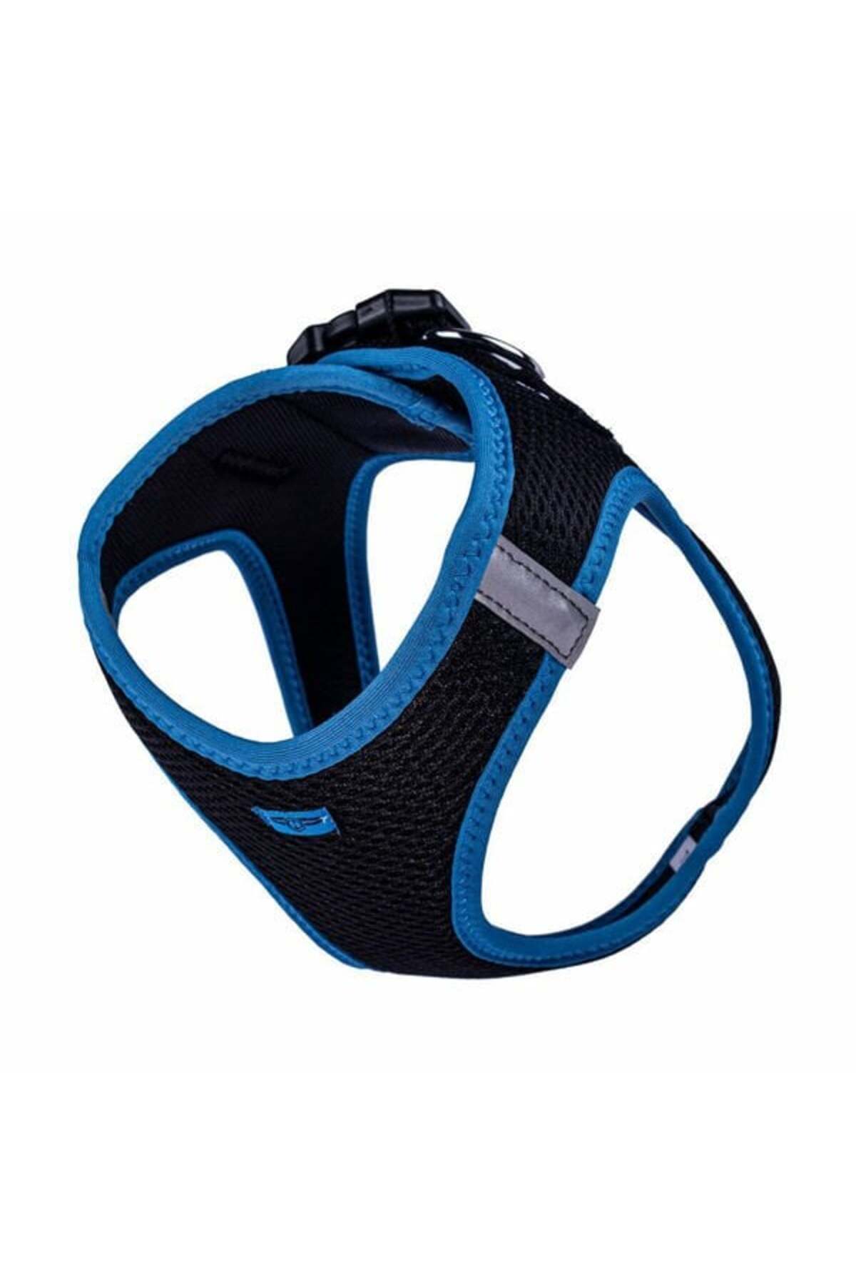 Doggie Havalı Dokuma Neon Küçük Irk Köpek Göğüs Tasması Large Mavi 42-48 Cm