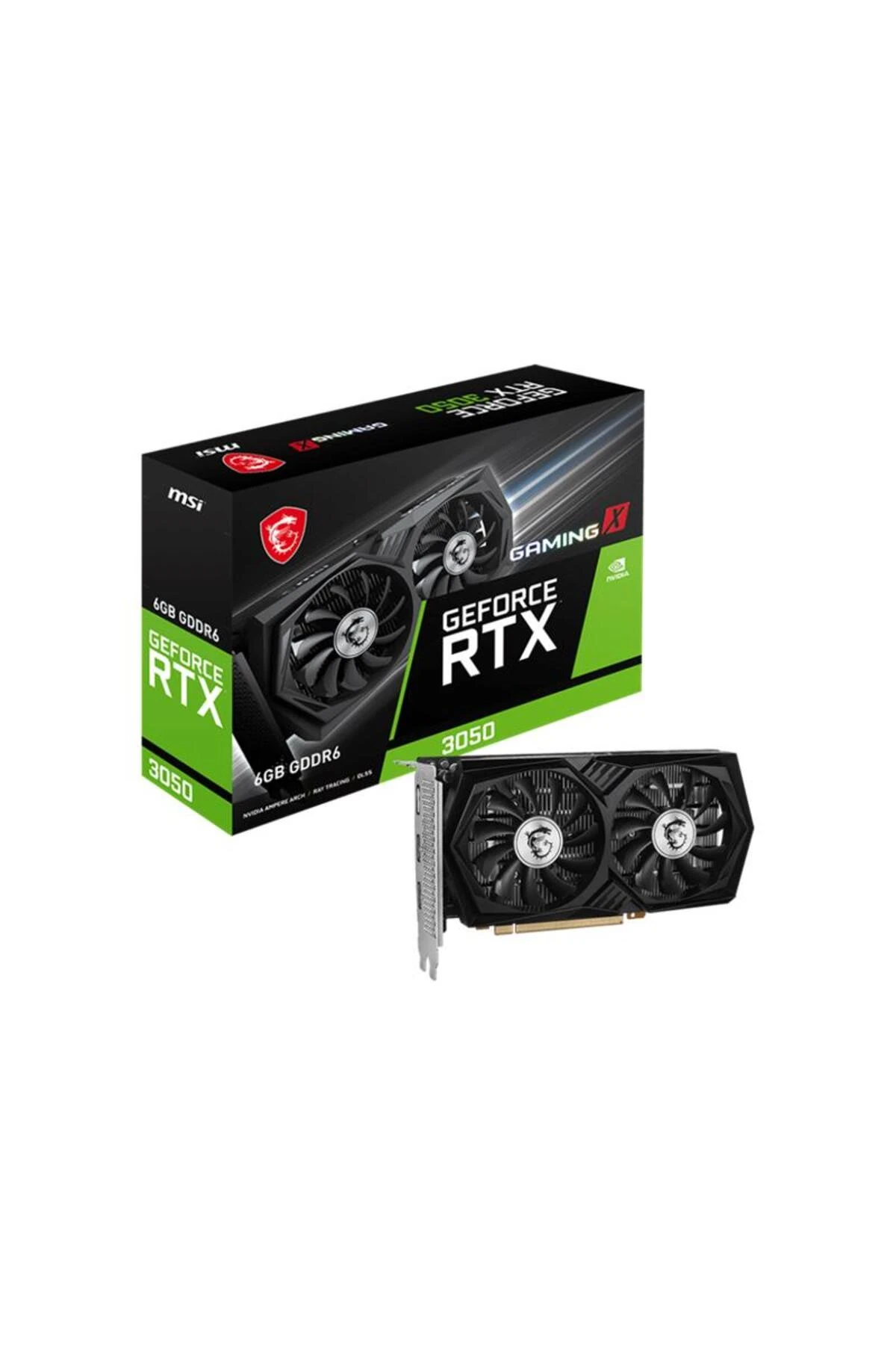 MSI GEFORCE RTX3050 GAMING X 6G 6GB GDDR6 96BIT 2XHDMI 1XDP EKRAN KARTI