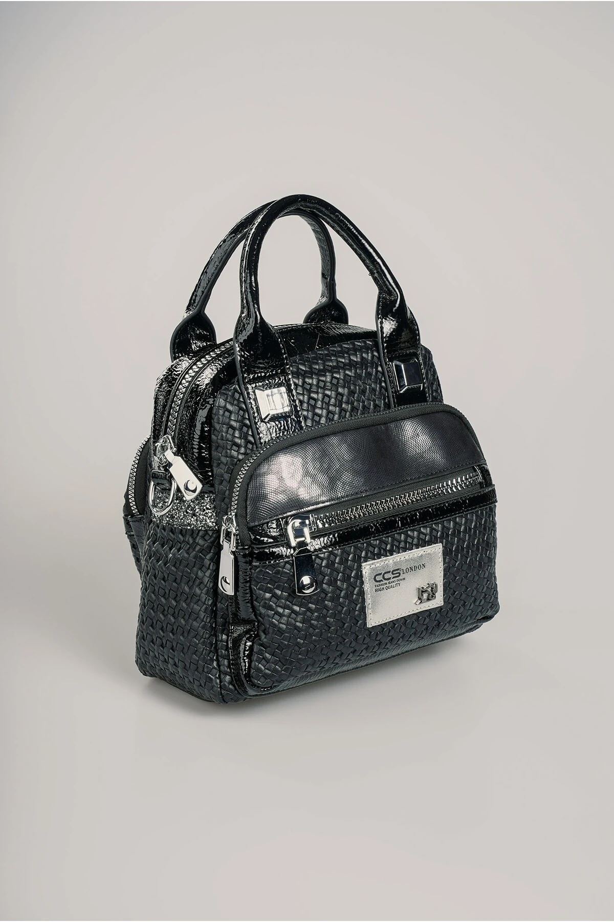 Karen Siyah Cilt Omuz Çantası