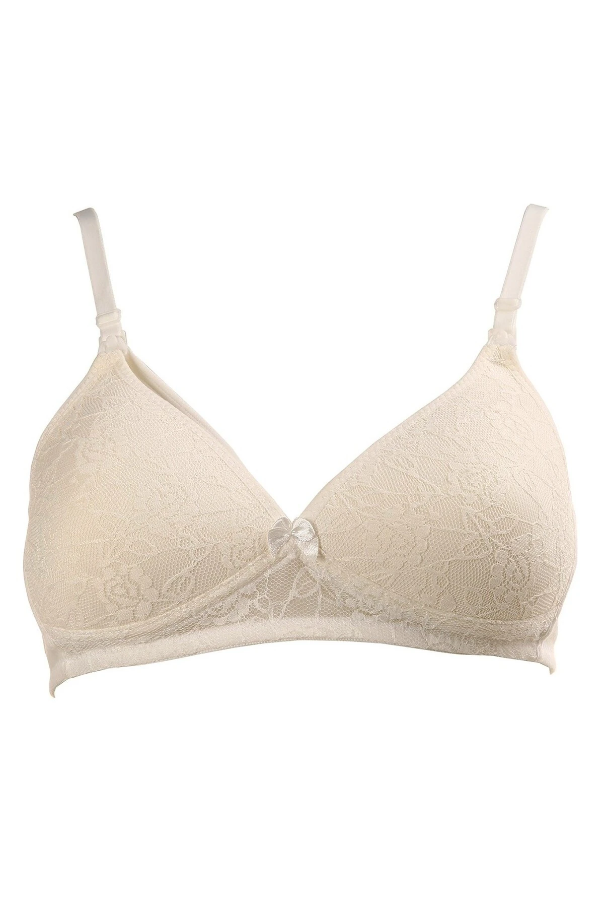 Dantelli Emzirme Sütyen Ekru 90 Beden