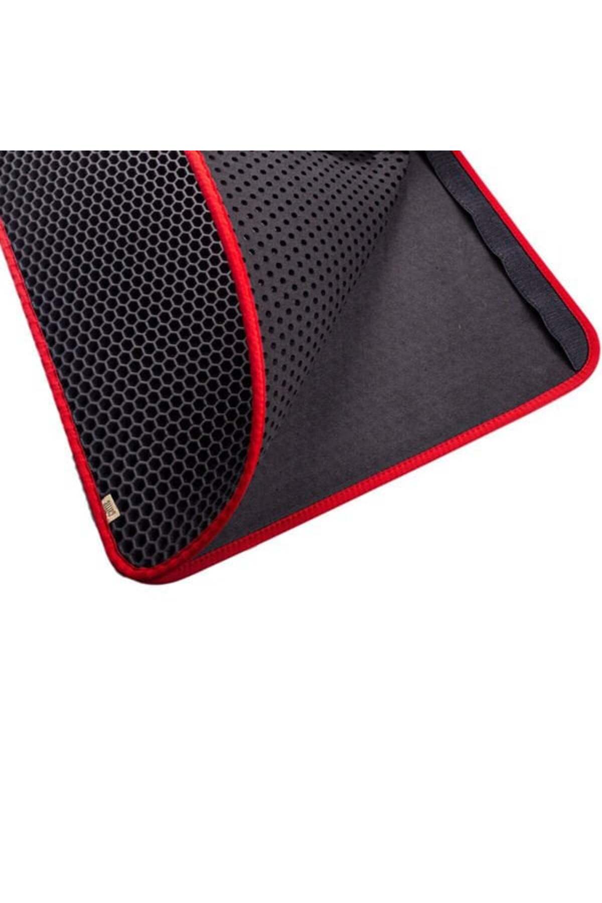 Cattie Altıgen Model Kum Toplayıcı Fonksiyonel Kedi Paspası Medium Kırmızı 37x50 Cm