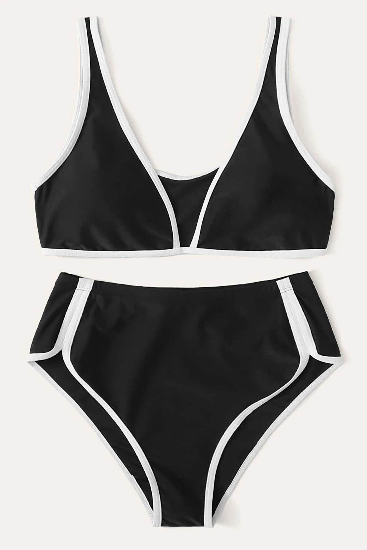 Kadın Siyah Pedli Yüksel Bel Sütyen Külot Takımı – Modern, Konforlu ve Günlük Kombinlere Uygun