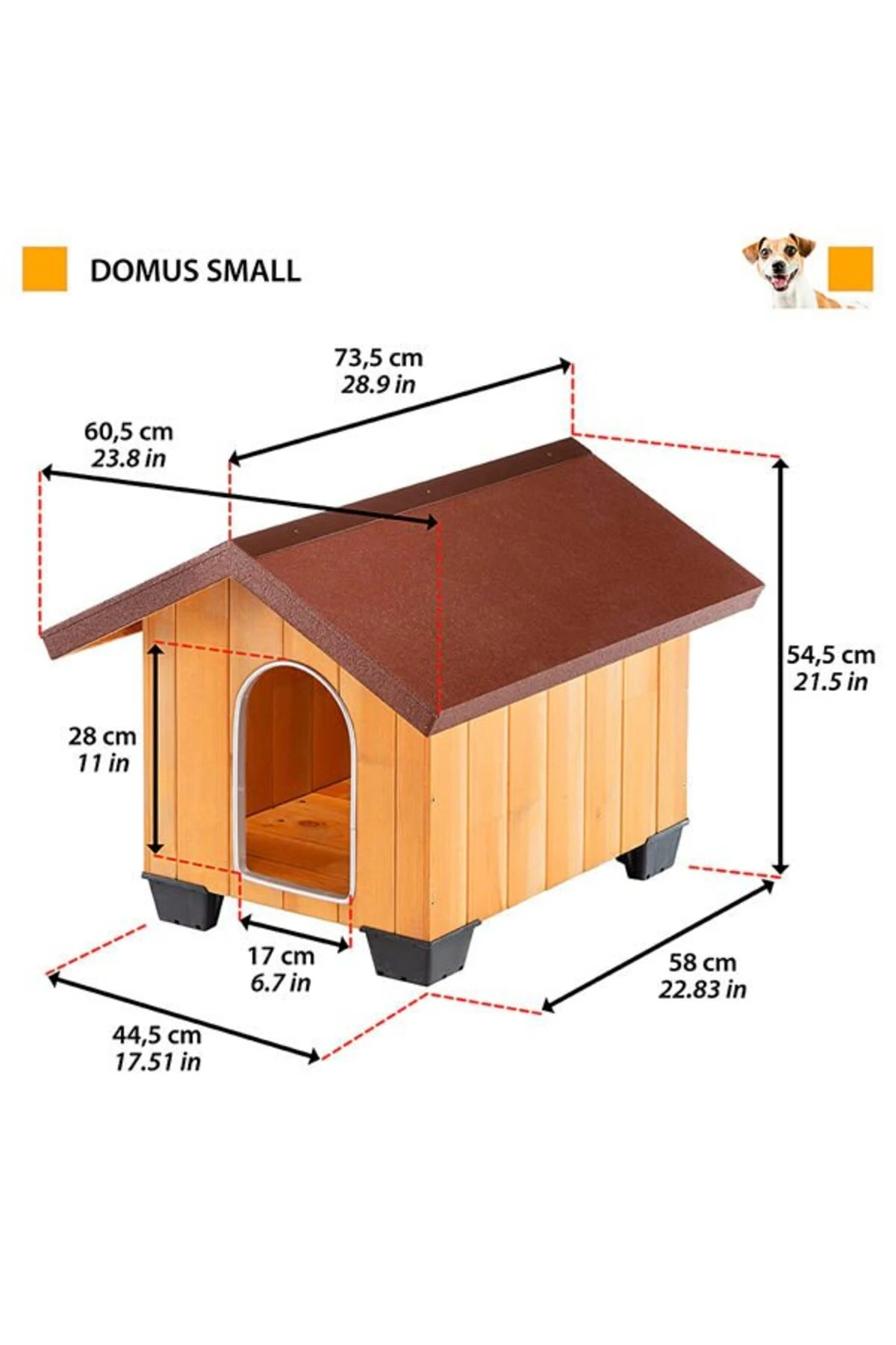 Ferplast Domus Canile Köpek Kulübesi Small 60.5x73.5x54.5 Cm