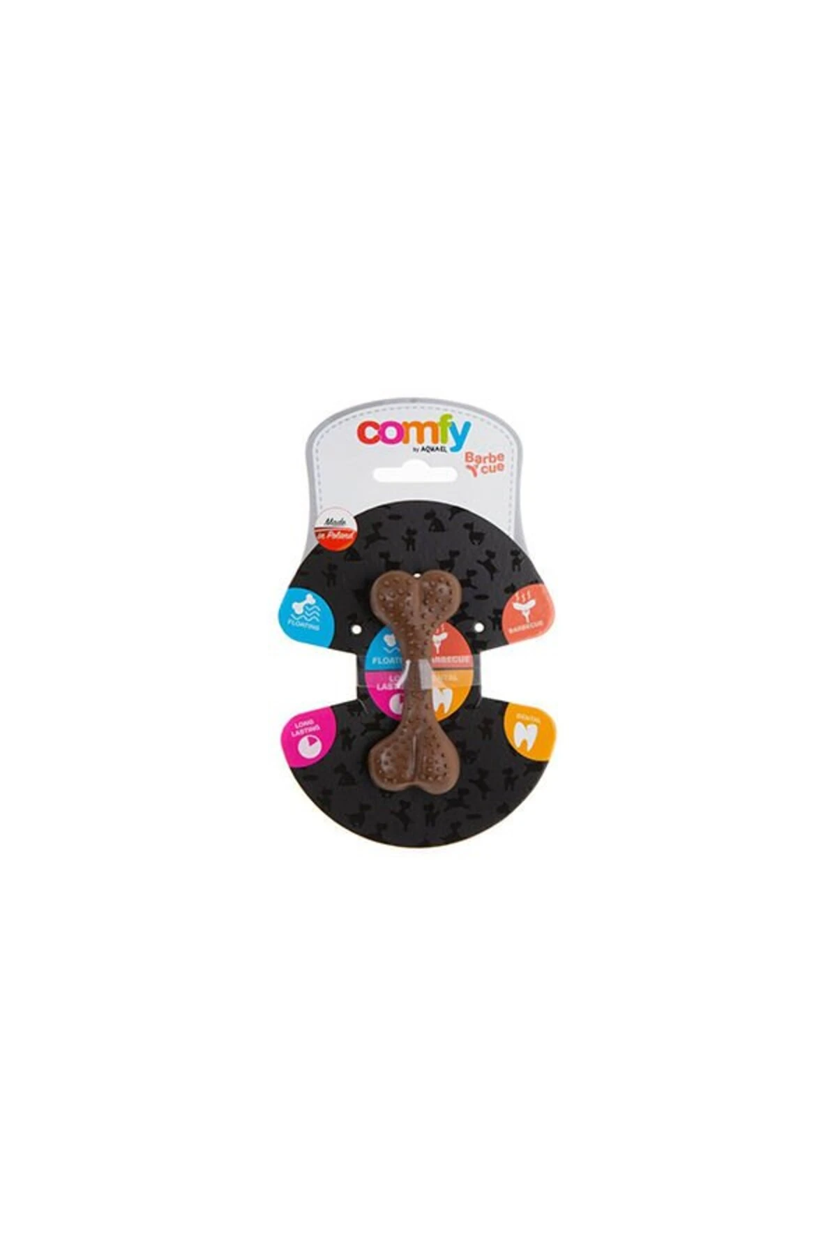 Comfy Dental Barbekülü Köpek Kemik Oyuncağı Kahverengi 16.5 Cm