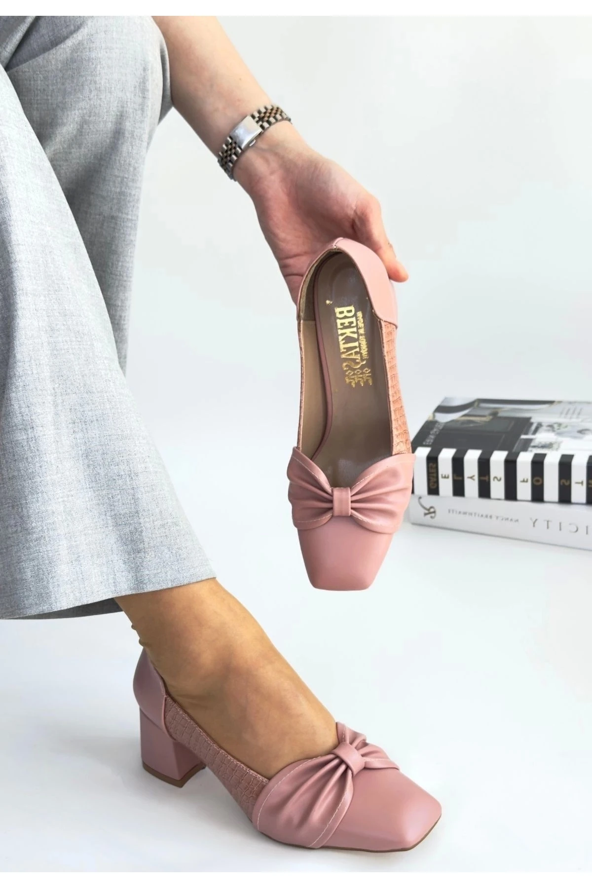 Agnet Pudra Cilt Topuklu Ayakkabı