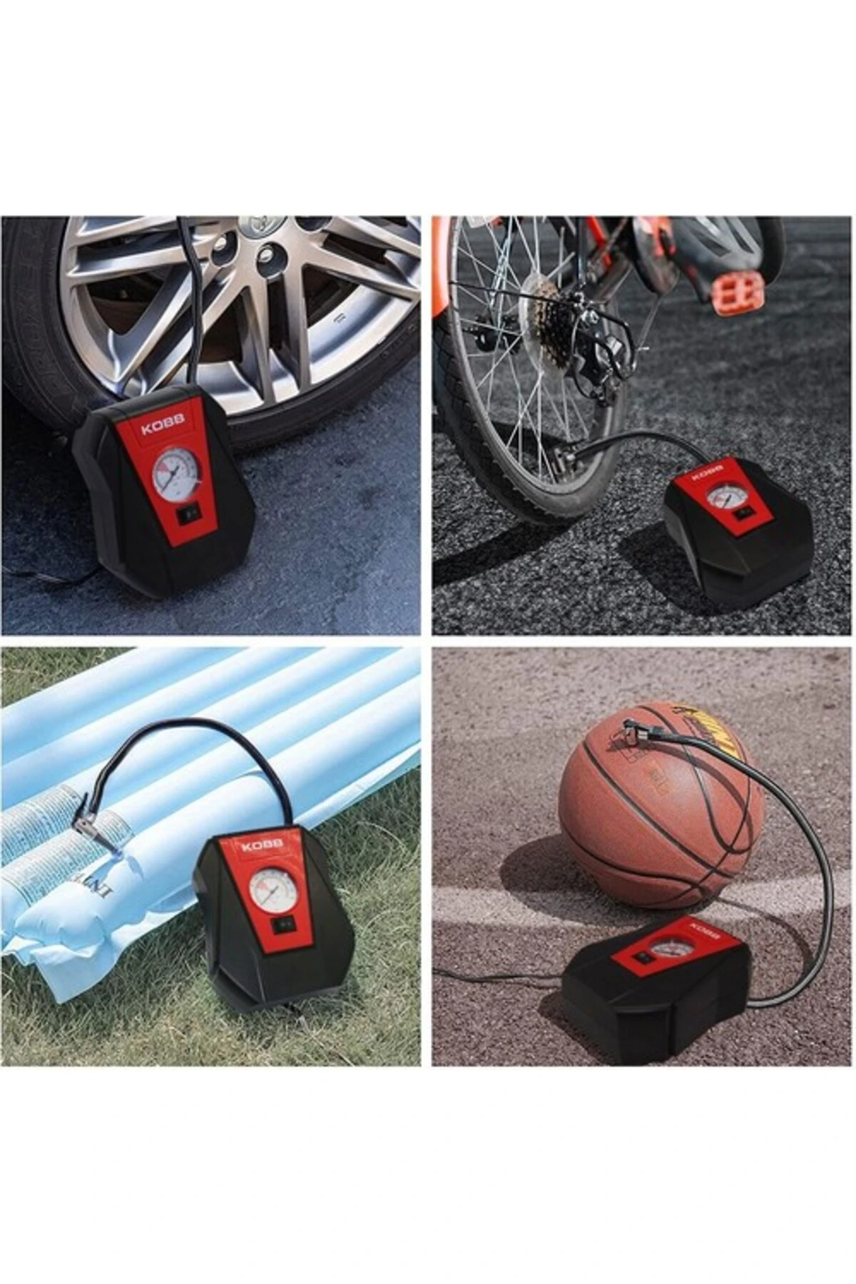 KOBB KB100 12Volt 100 PSI Analog Göstergeli Hava Lastik Şişirme Pompası