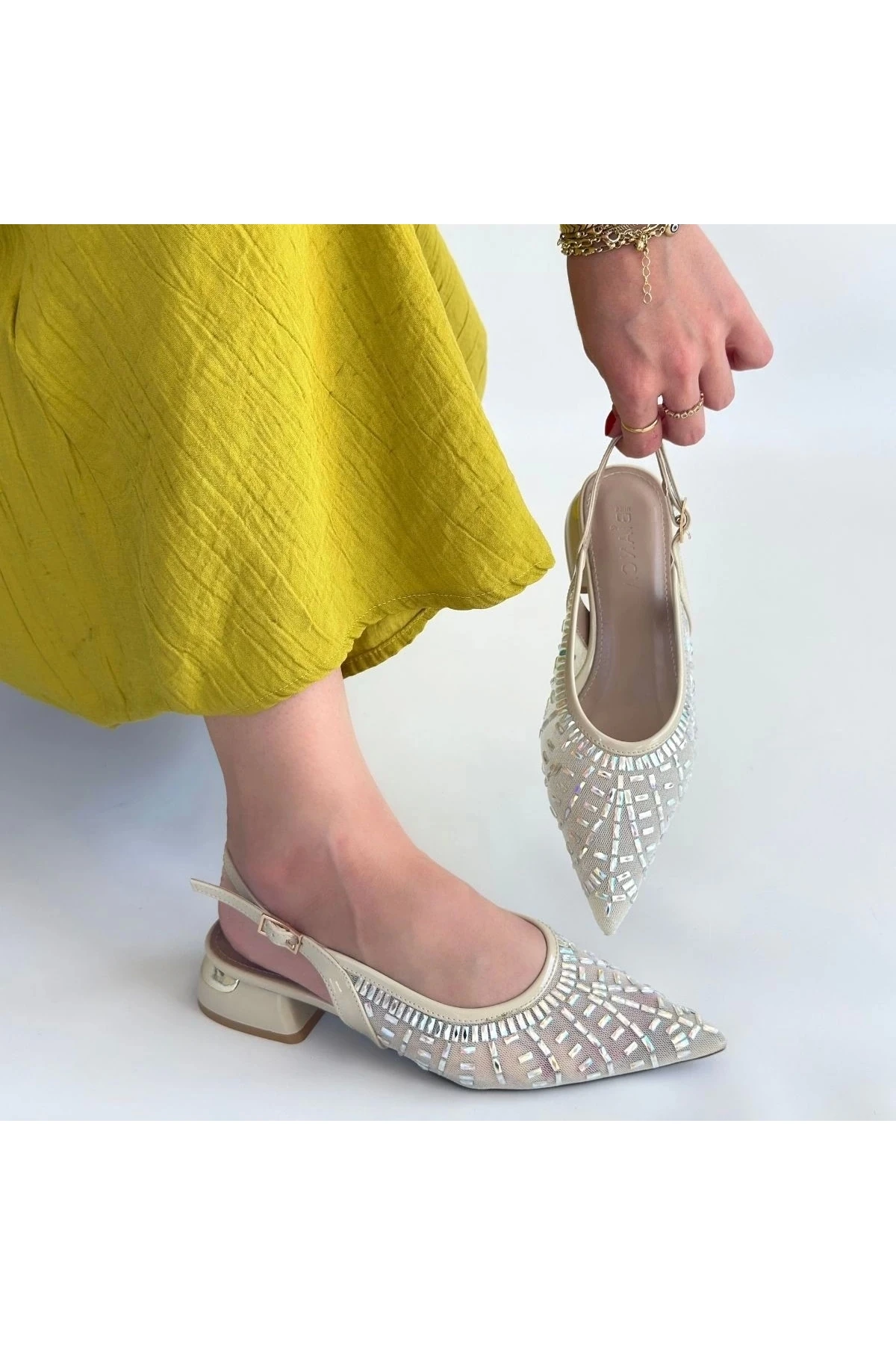 Piga Ten Cilt Tüllü Topuklu Ayakkabı