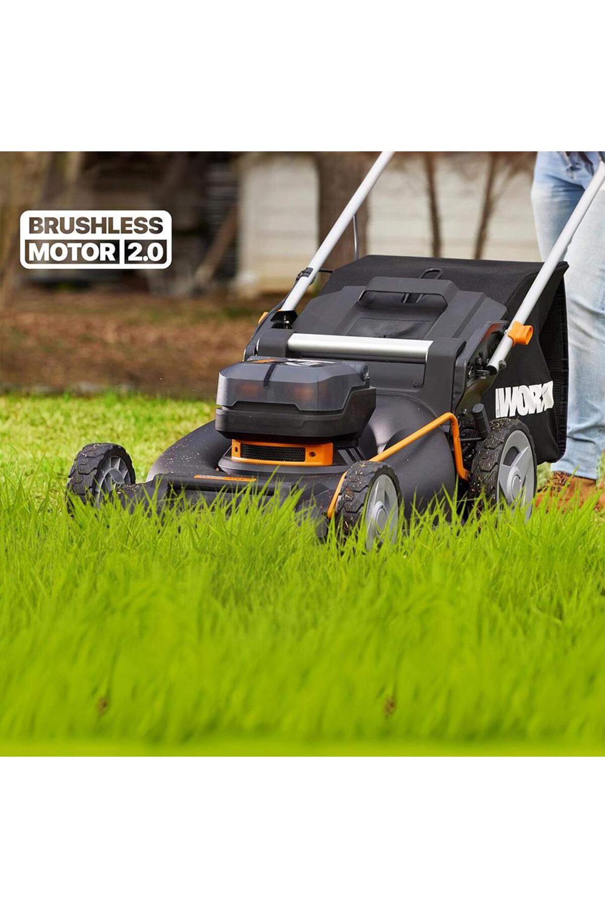 WG748E 40Volt 4.0Ah. Li-ion 46CM Profesyonel Kömürsüz Şarjlı Çim Biçme