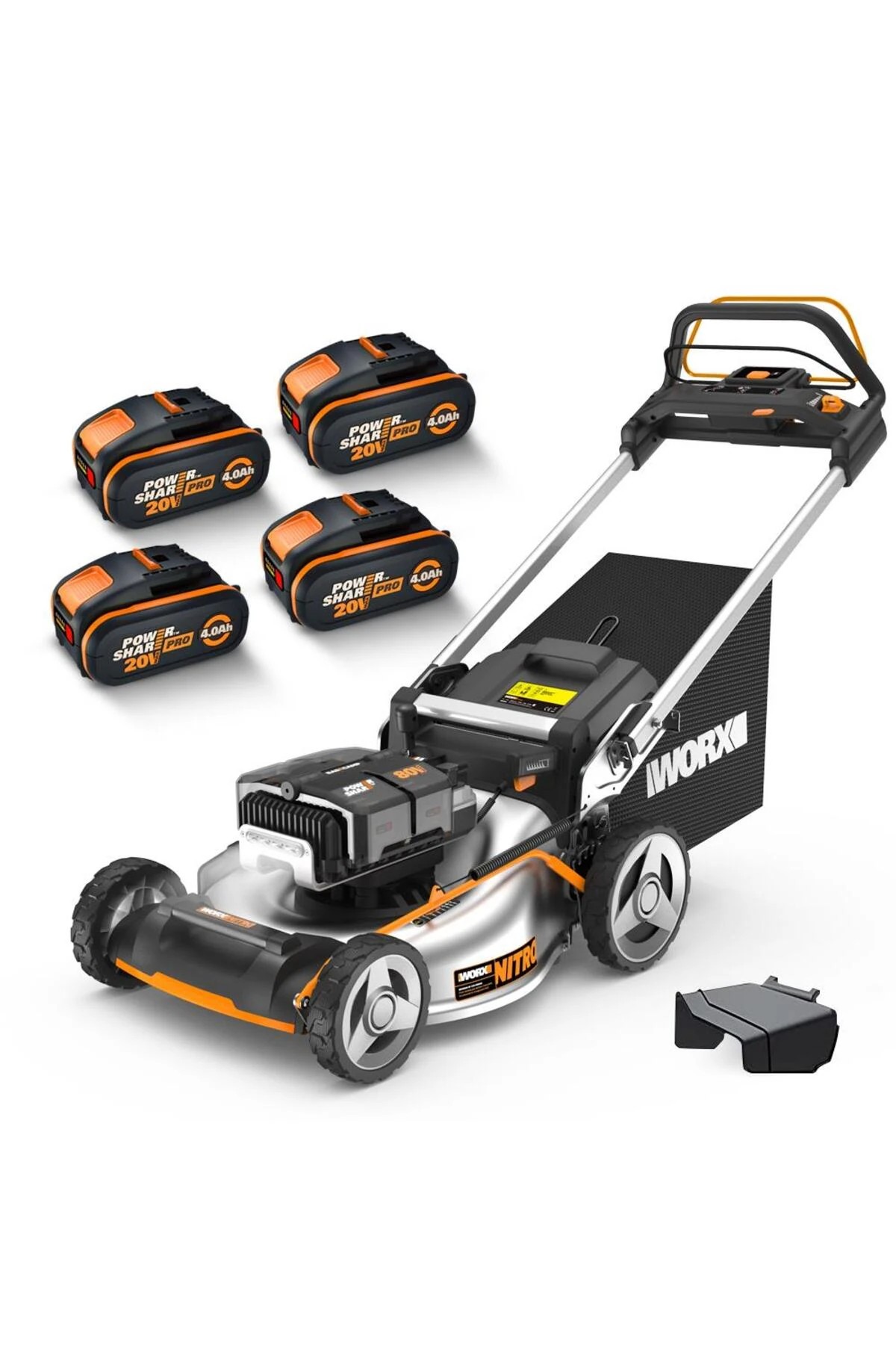 WG761E 80Volt 4.0Ah. Li-ion 51cm Profesyonel Kömürsüz Şarjlı Çim Biçme