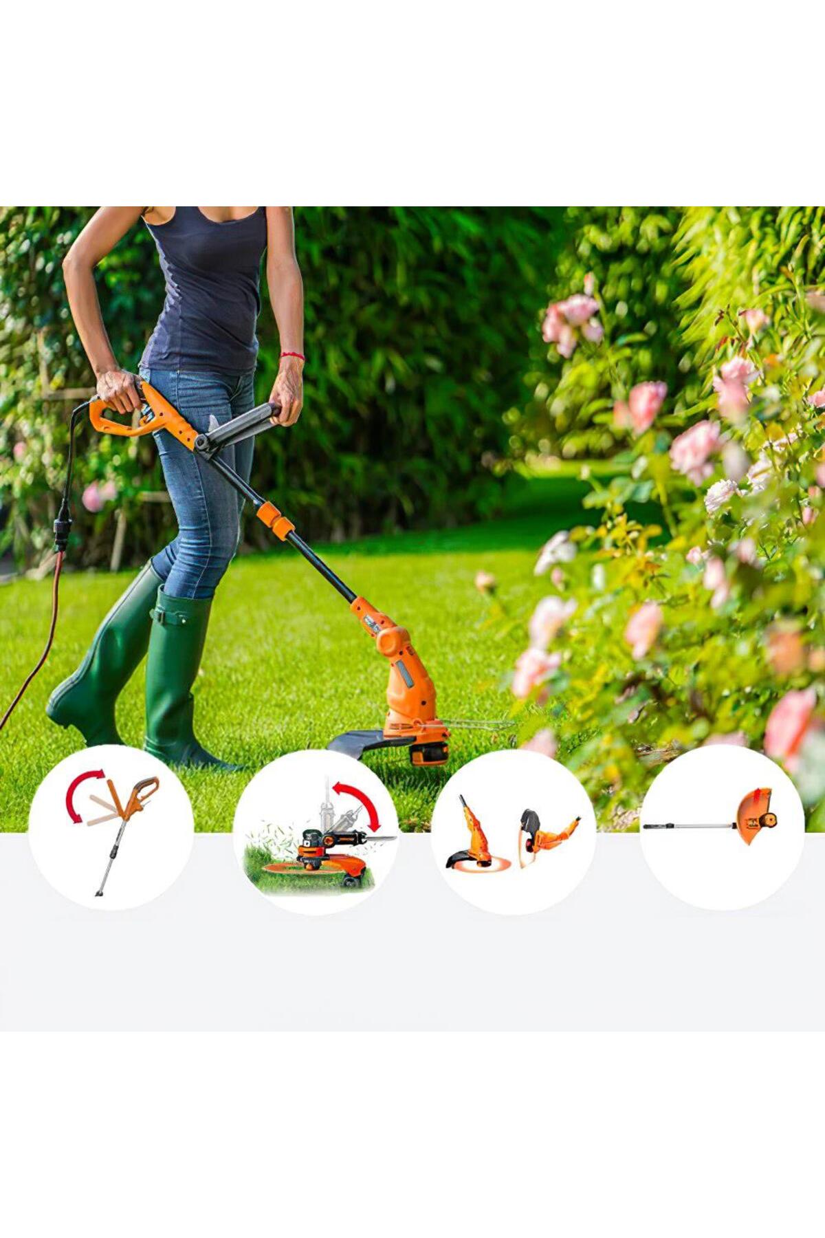 WG119E 550Watt 30cm Elektrikli Teleskobik Saplı Misinalı Çim ve Kenar Kesme