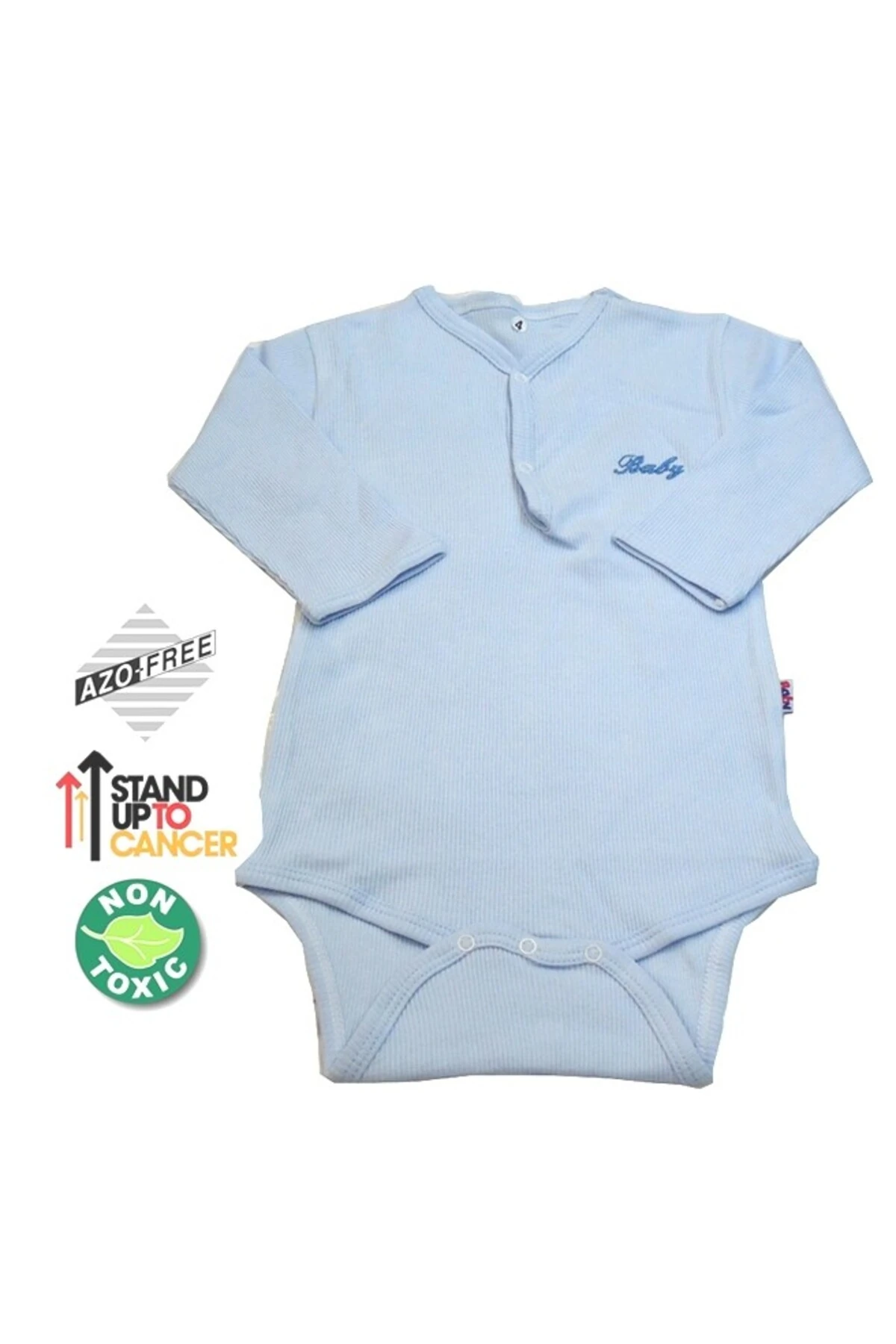 Sema Baby Uzun Kol Kaşkorse Badi (Body) - Mavi 0-6 Ay