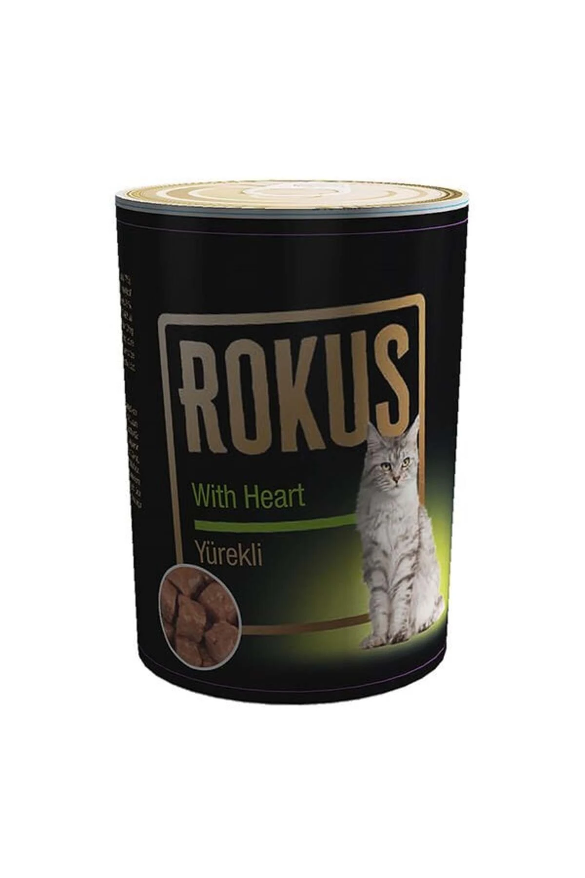 Rokus Yürekli Yetişkin Konserve Kedi Maması 410 Gr