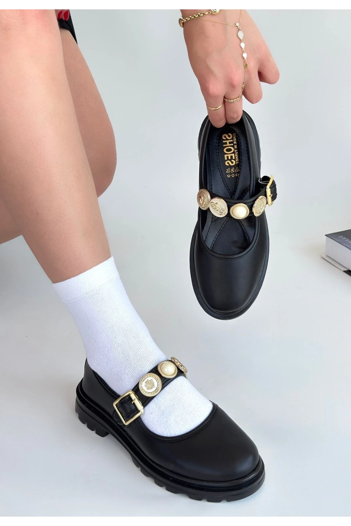 Okira Siyah Cilt Oxford Ayakkabı - Lisinya