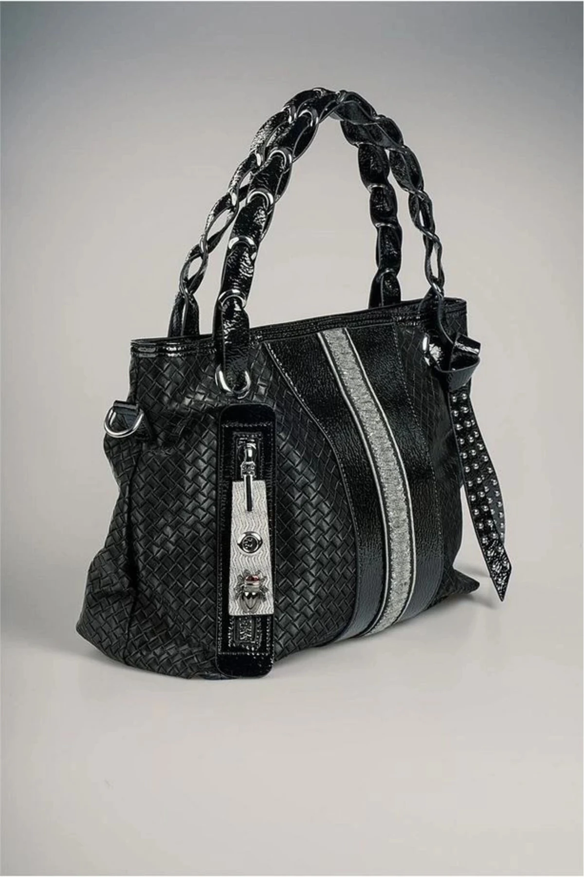 Jaxe Siyah Cilt Omuz Çantası