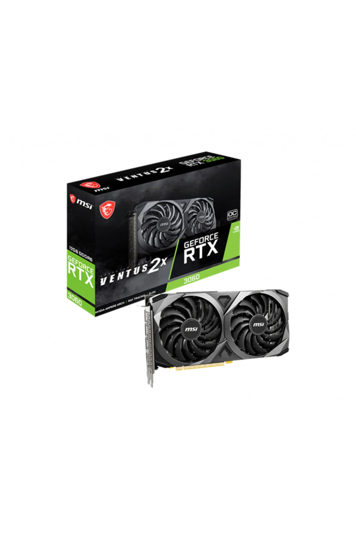 MSI GEFORCE RTX3060 VENTUS 2X 12G OC 12GB GDDR6 192BIT 1XHDMI 3XDP EKRAN KARTI