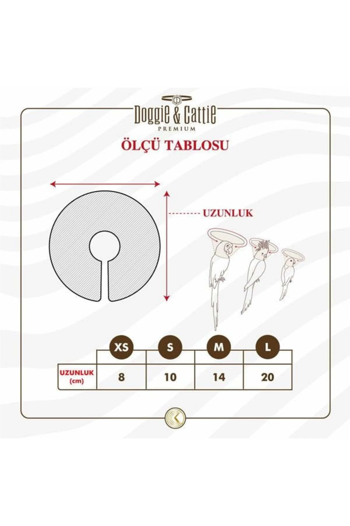 Doggie Elizabeth Kuş Yakalık Large 20 Cm