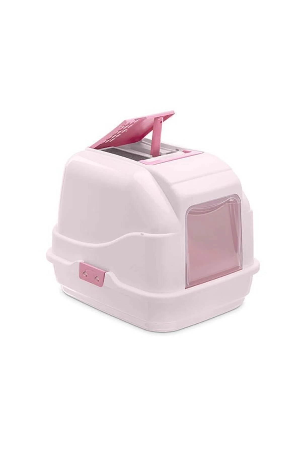 Easy Cat Kapalı Filtreli Kedi Tuvaleti Pembe 40x50x40 Cm