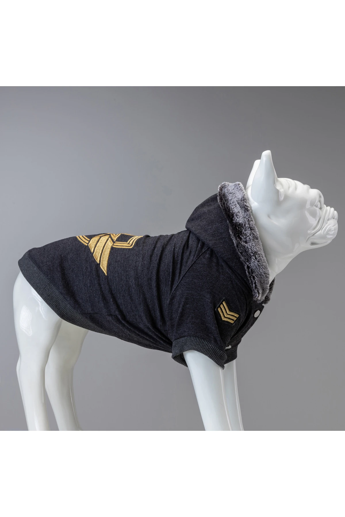 Lindo Dogs Army General Sweatshirt Köpek Kıyafeti Antrasit Beden 6