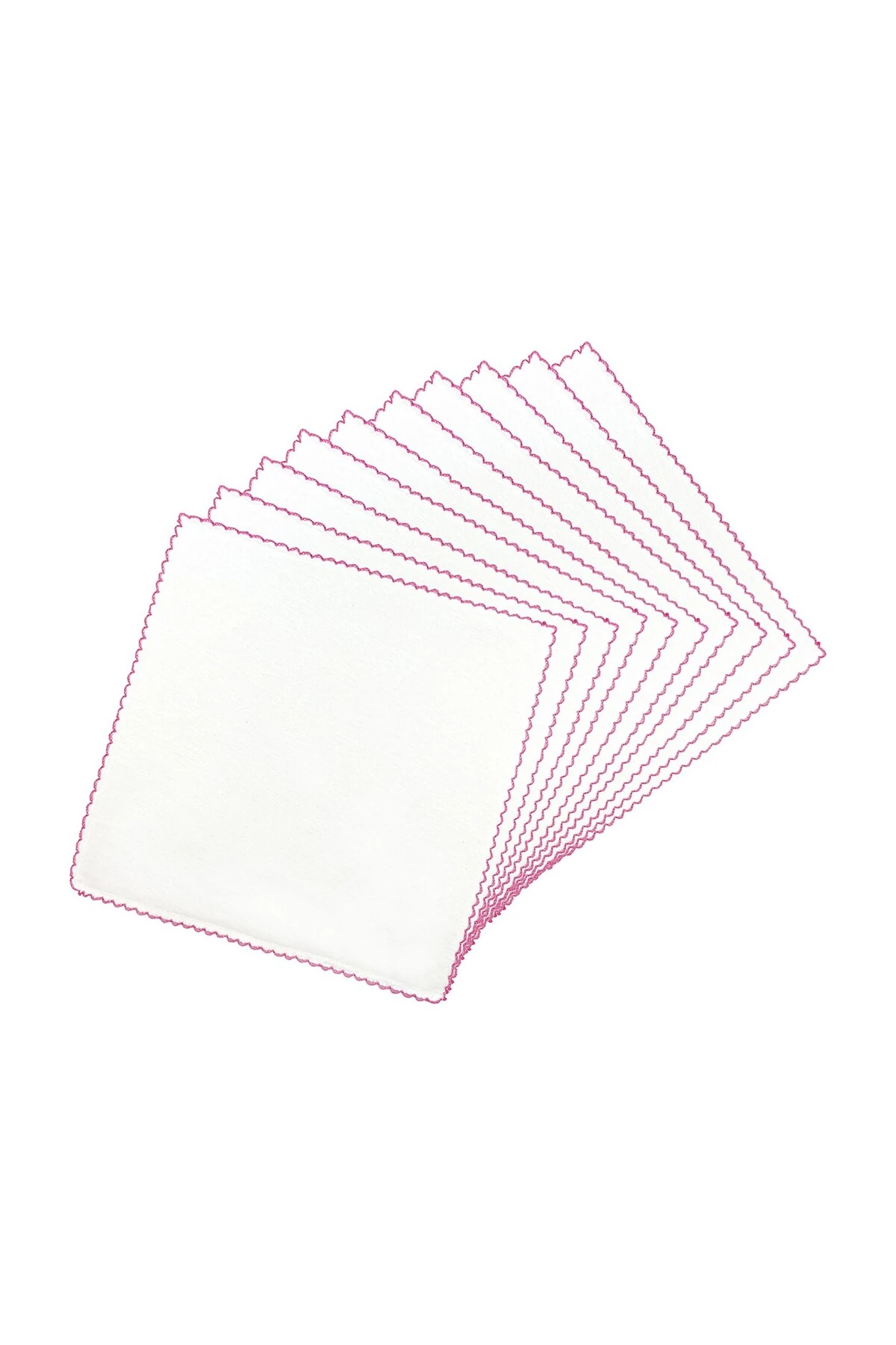 Çiftkat Penye Bebek Mendil 10'lu - Pembe