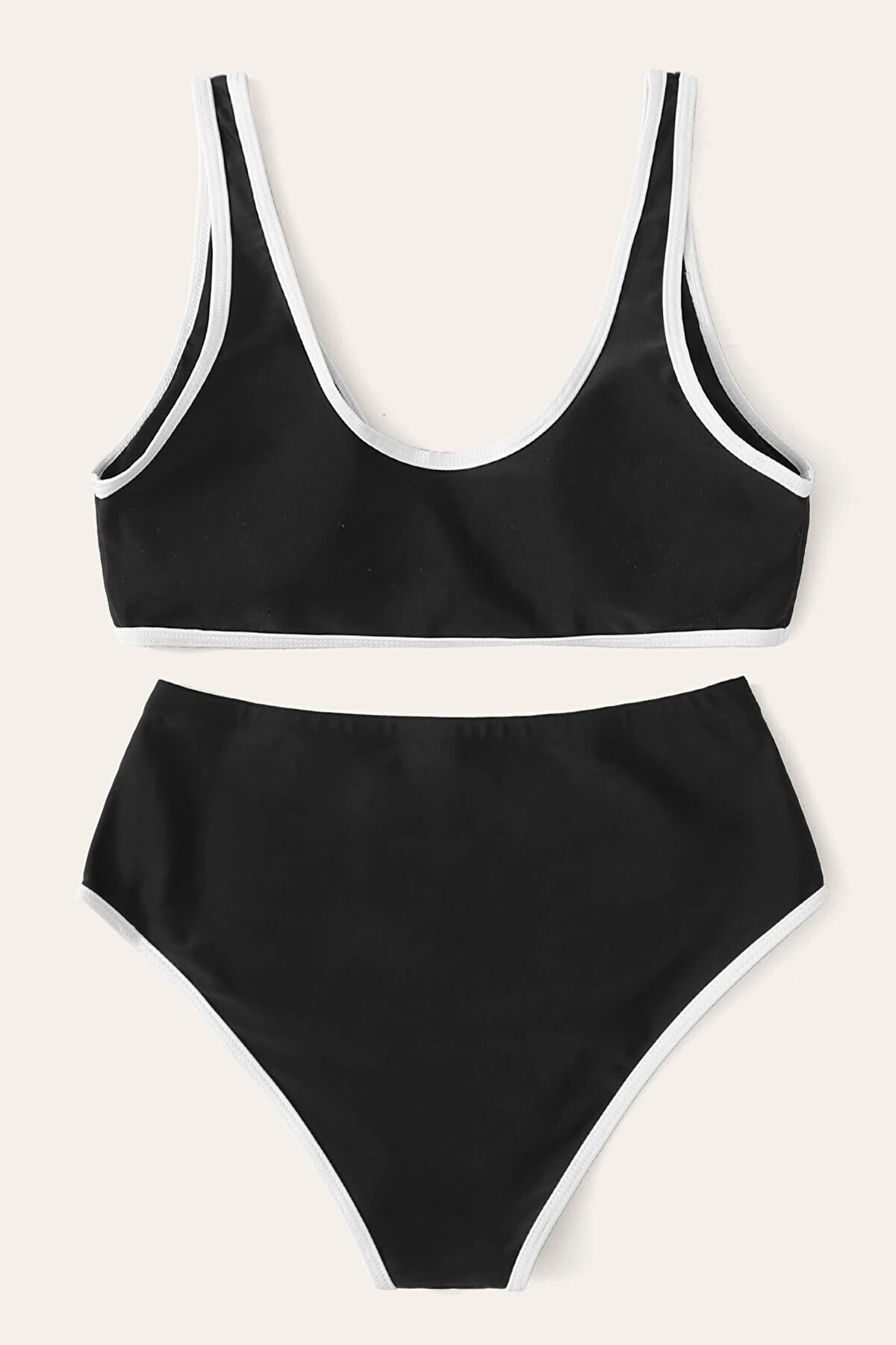 Kadın Siyah Pedli Yüksel Bel Sütyen Külot Takımı – Modern, Konforlu ve Günlük Kombinlere Uygun