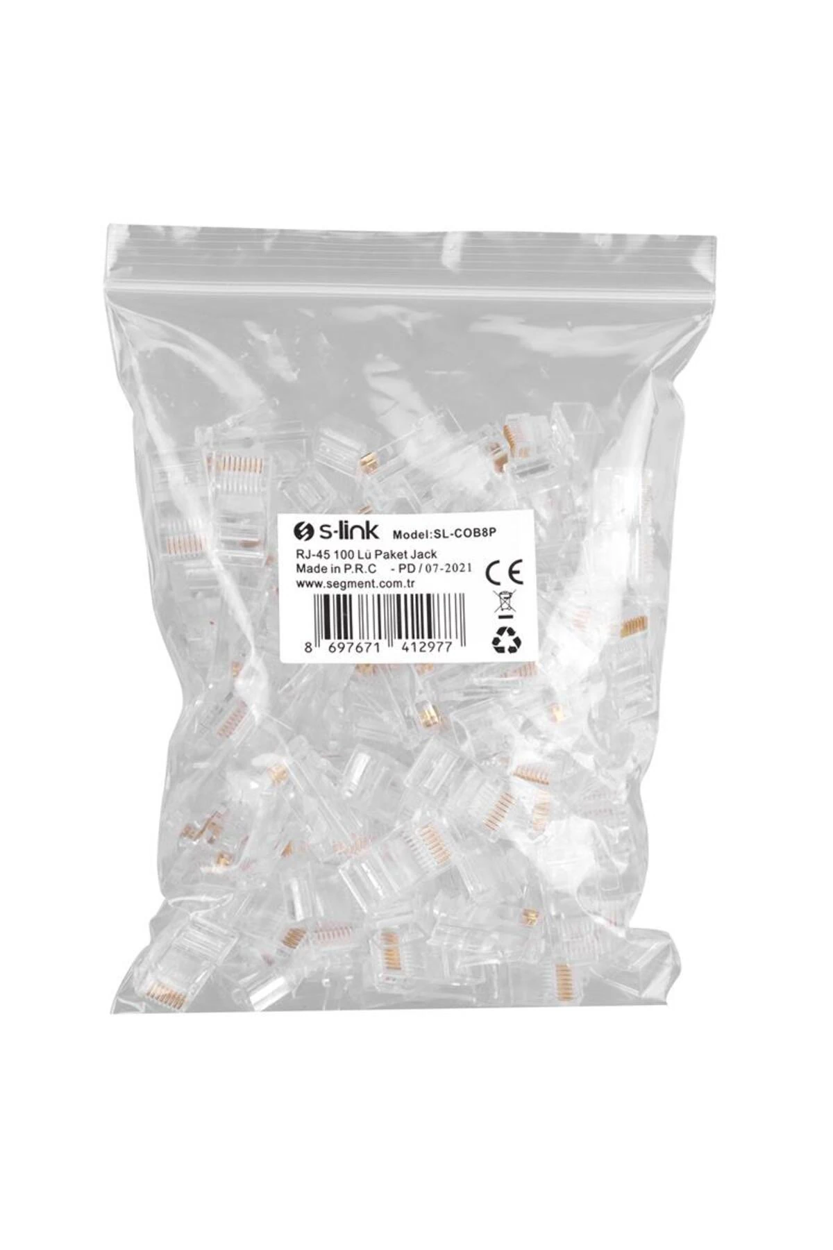 S-LINK SL-COB8P RJ-45 KONNEKTÖR 100 LÜ PAKET