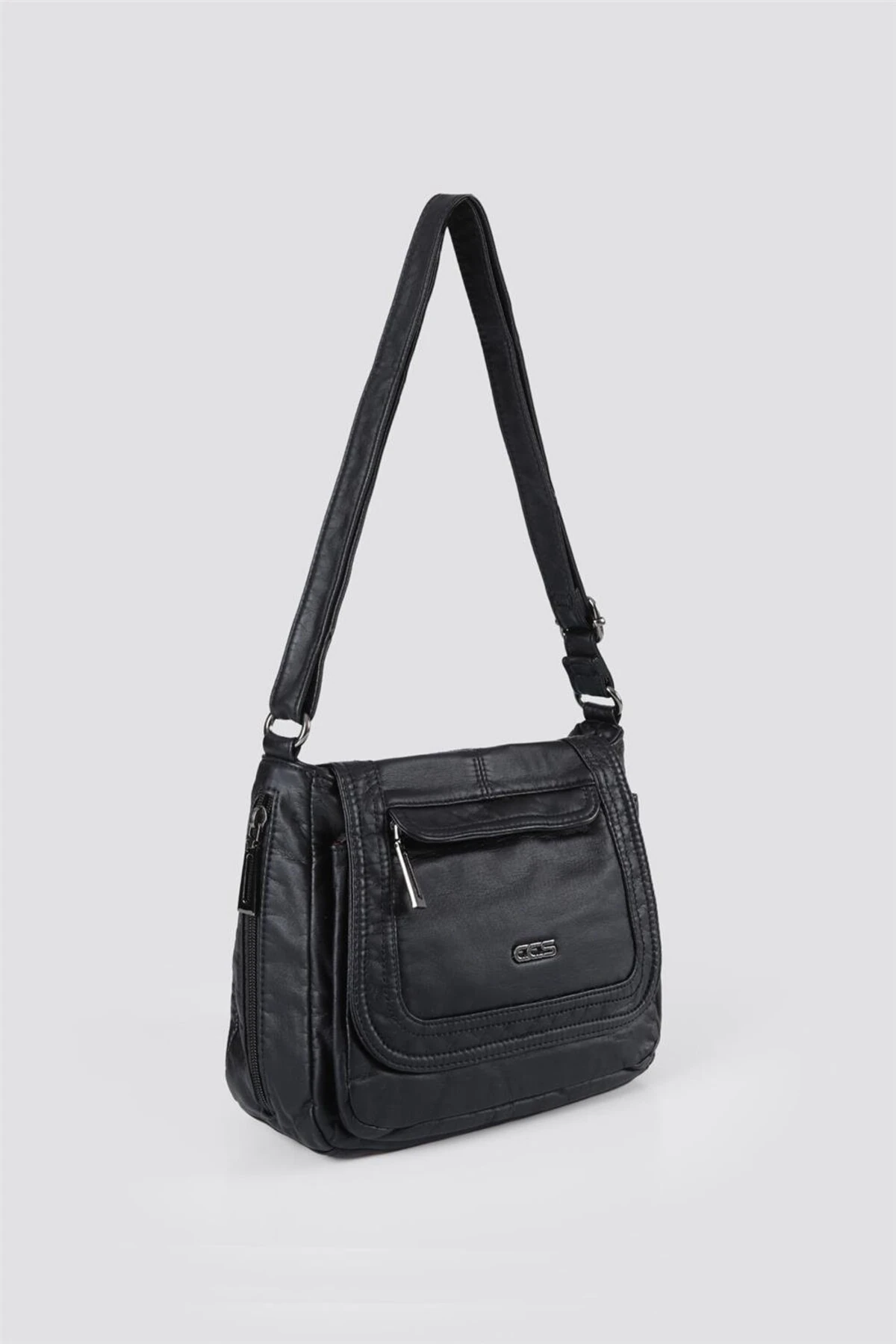 Ziwen Siyah Cilt Omuz Çantası