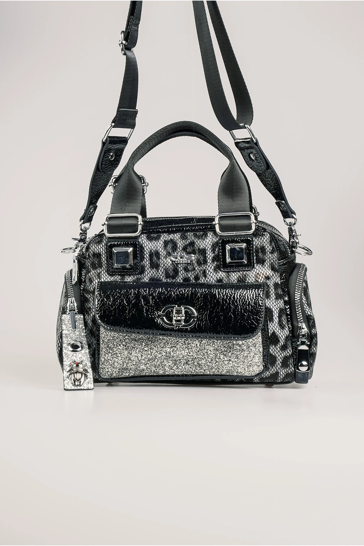 Judy Gri Cilt Omuz Çantası