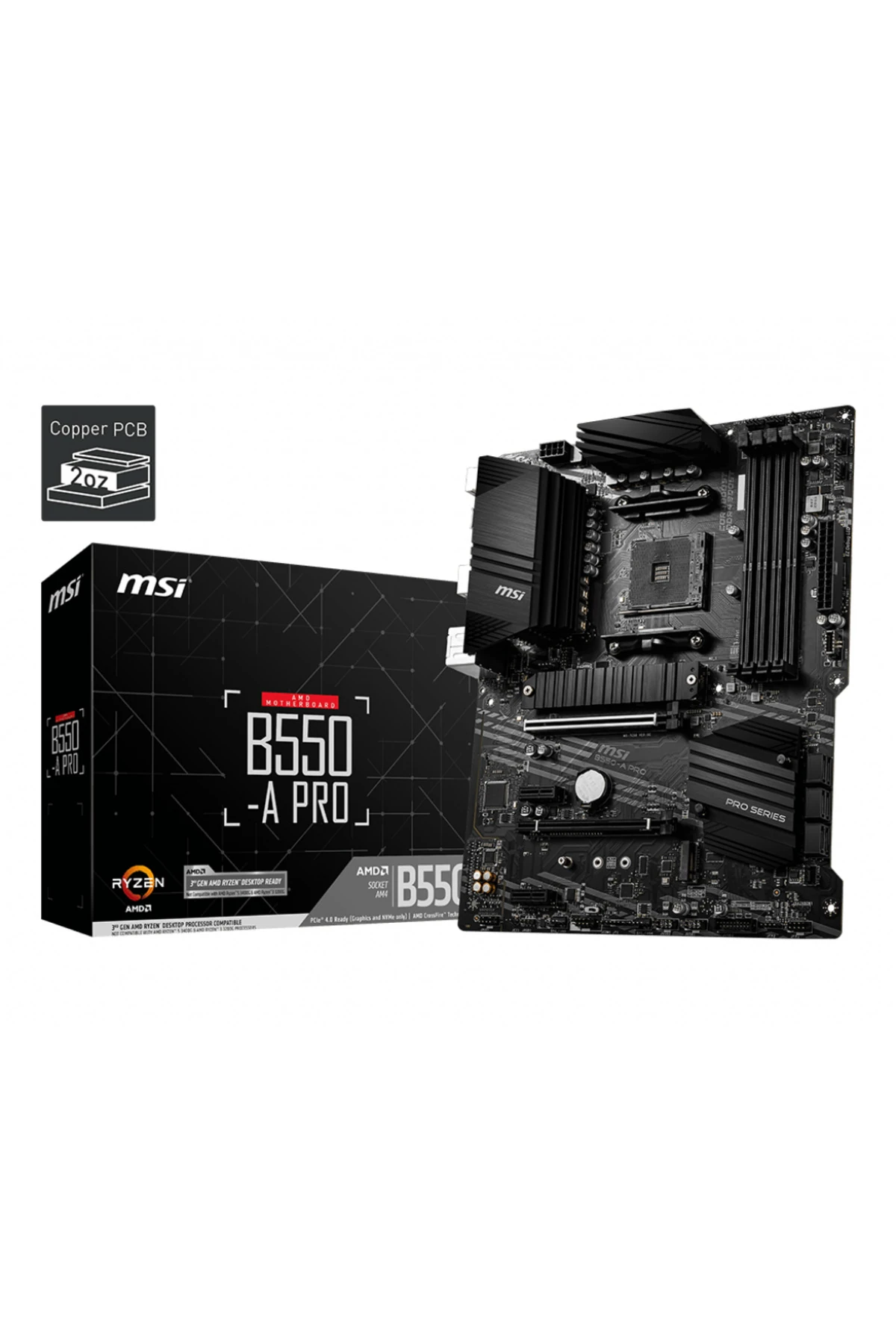 MSI B550-A PRO DDR4 3200MHZ 1XHDMI 1XDP 2XM.2 USB 3.2 ATX AM4 (3.NESİL İŞLEMCİ UYUMLU)