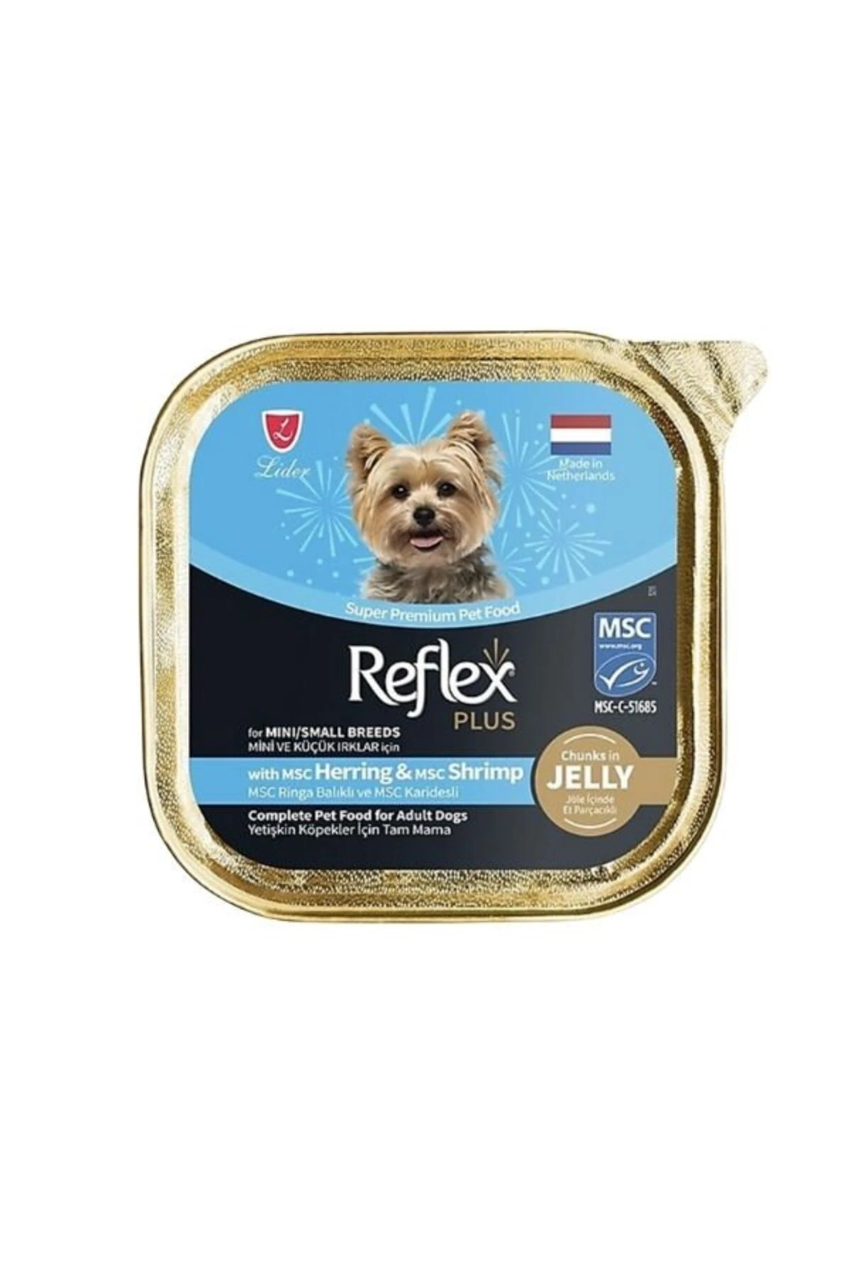Reflex Plus Ringa Balıklı ve Karidesli Küçük Irk Konserve Yetişkin Köpek Maması 85 Gr