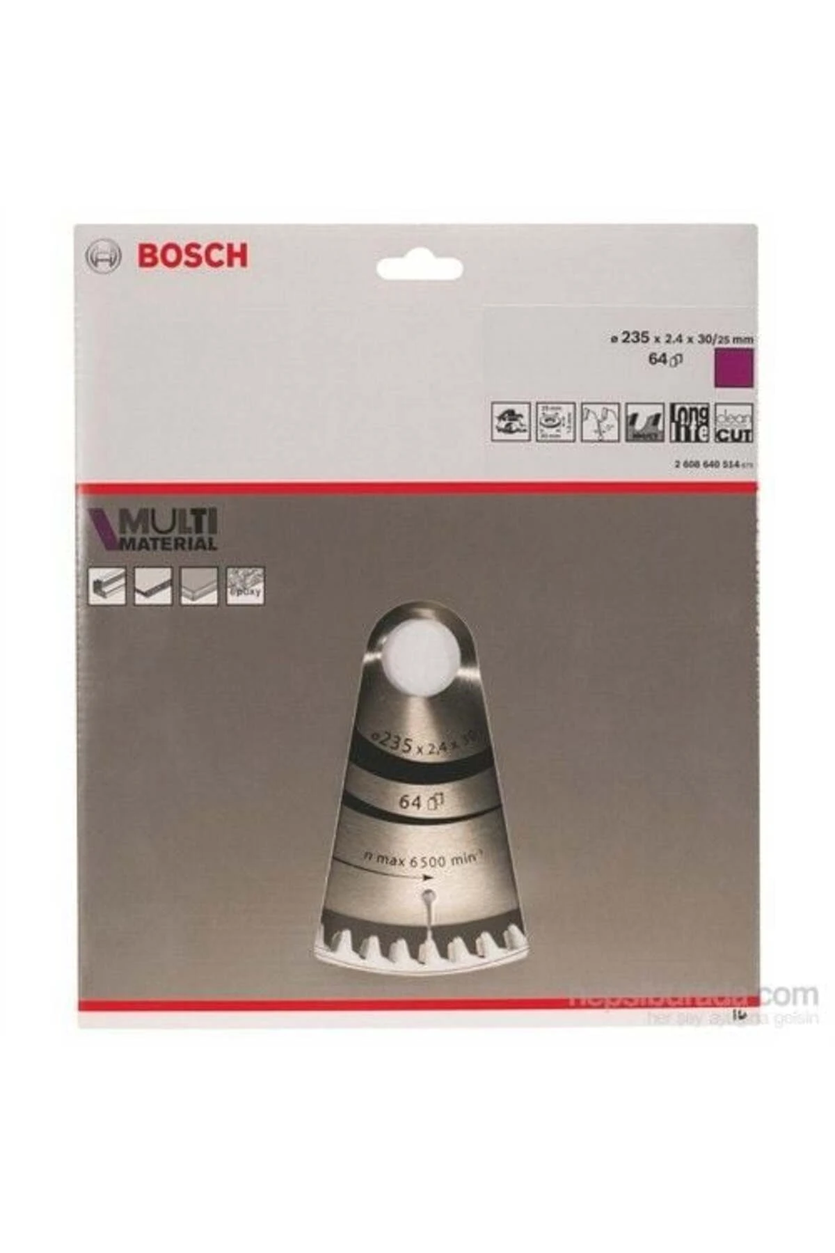 Bosch MultiMaterial 235X2,4X30/25 mm 64 Diş Testere