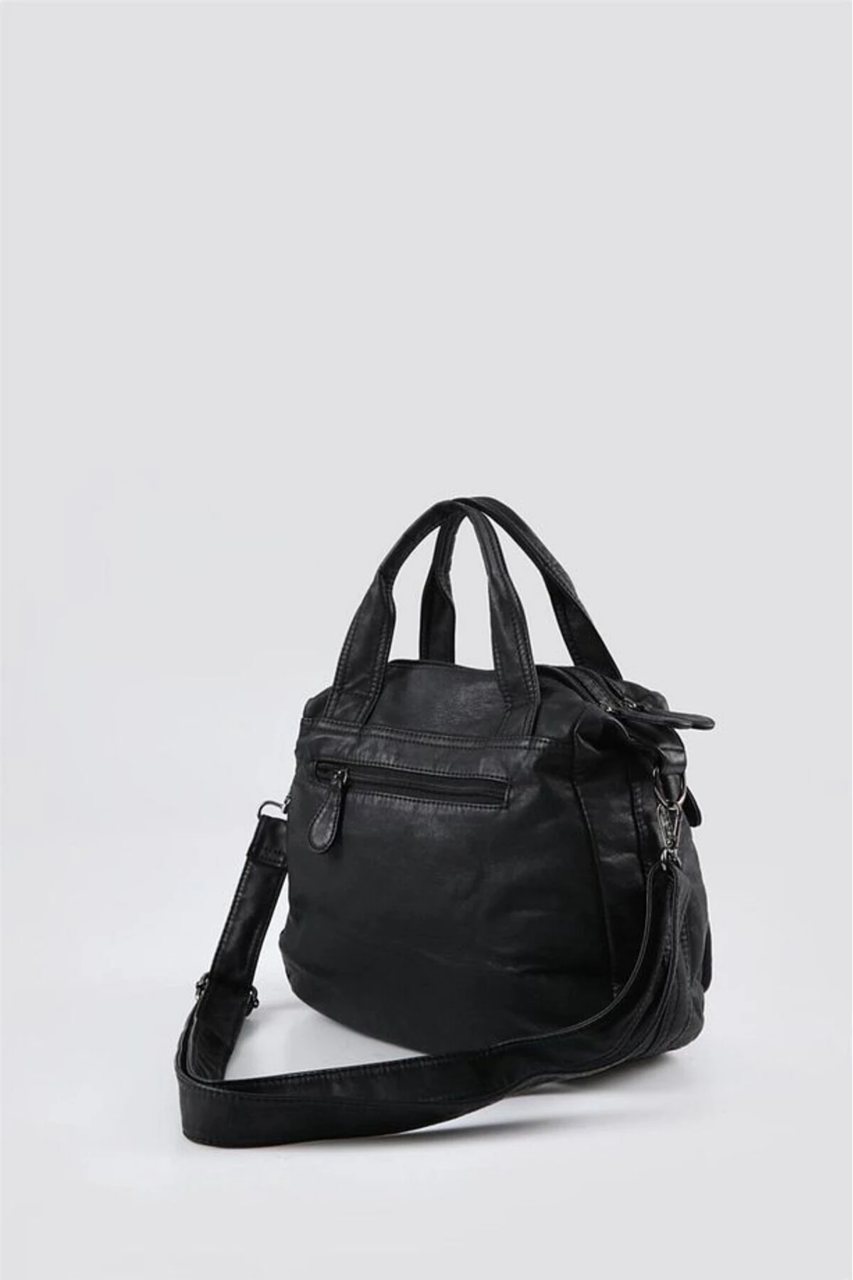 Sevva Siyah Cilt Omuz Çantası