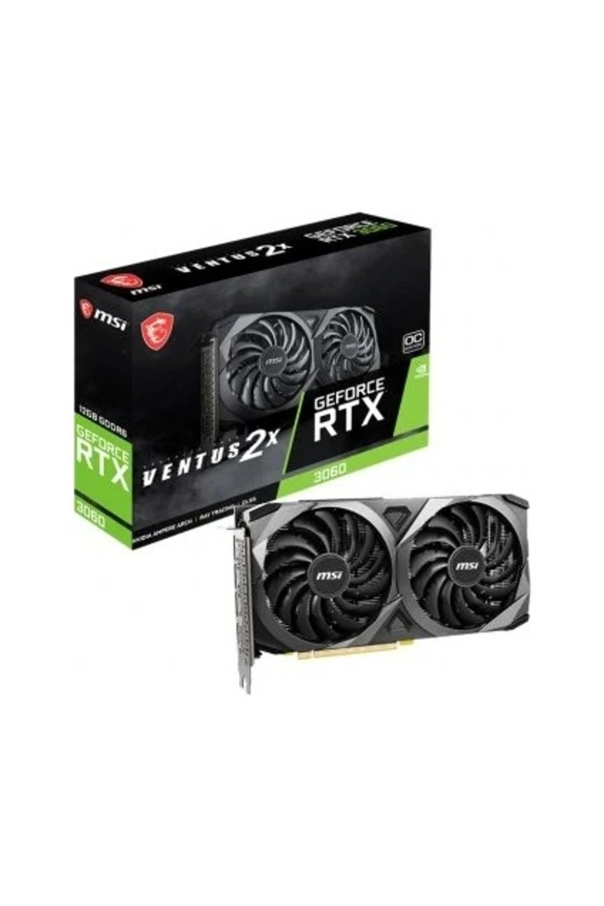 MSI 12GB RTX3060 VENTUS GDDR6 192 Bit 2X 12G OC 1XHDMI 3XDP DX12 PCIE 4.0 X16