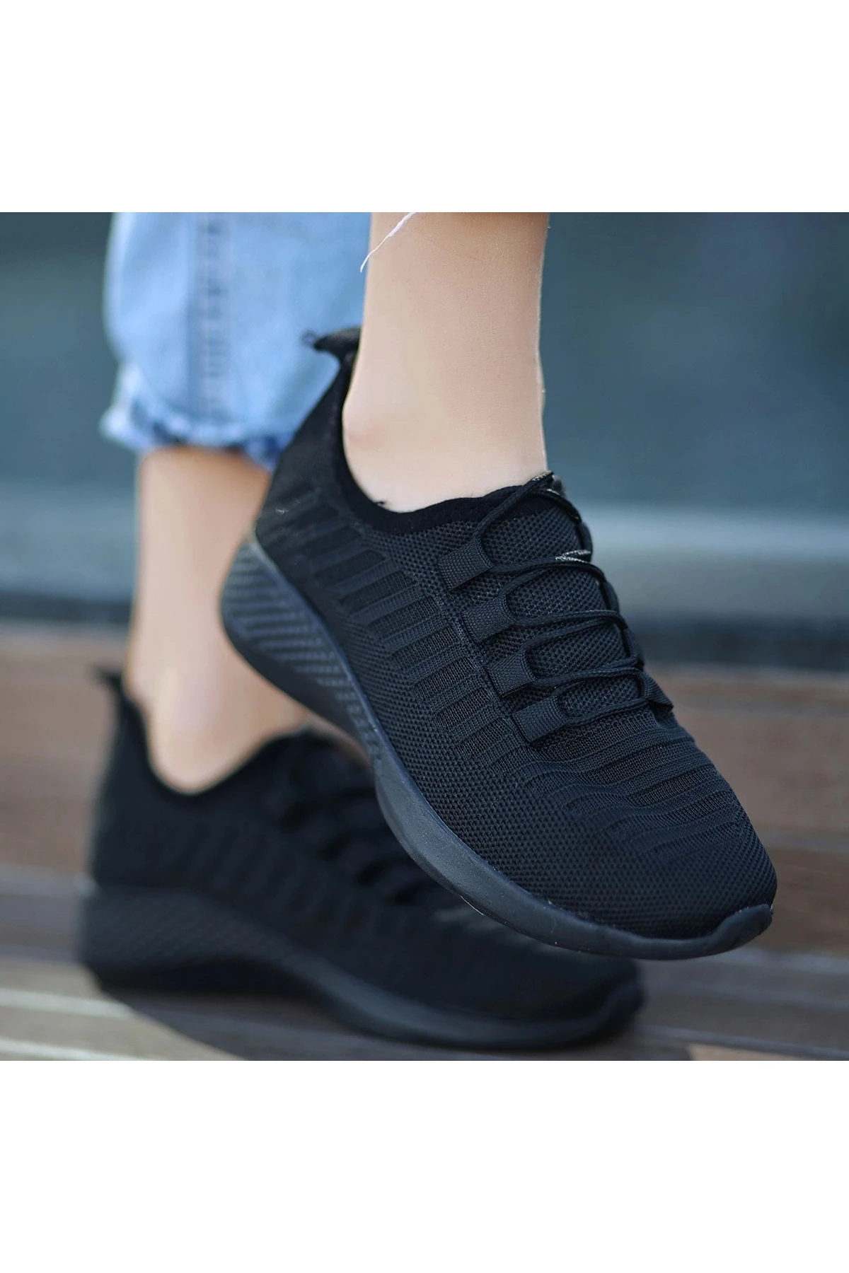 Wina Siyah Triko Spor Ayakkabı