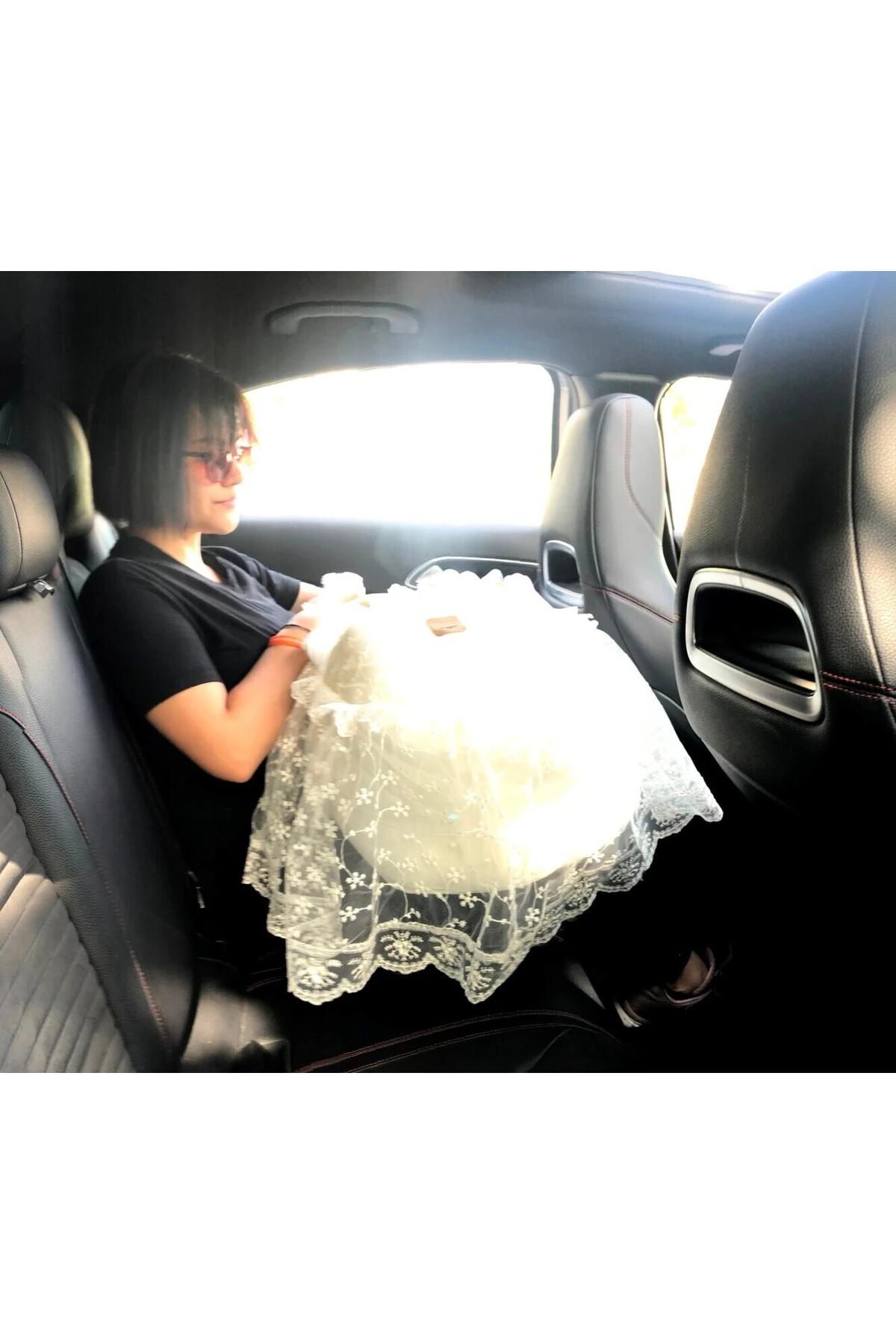 Fistolu Güpürlü Lüks Yenidoğan Bebek Yatağı - Ekru