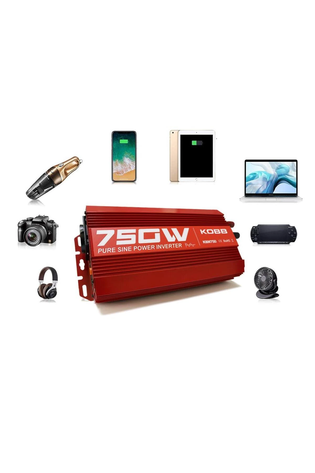 KBN750 12V/220V 750Watt Tam Sinüs Dönüştürücü İnvertör
