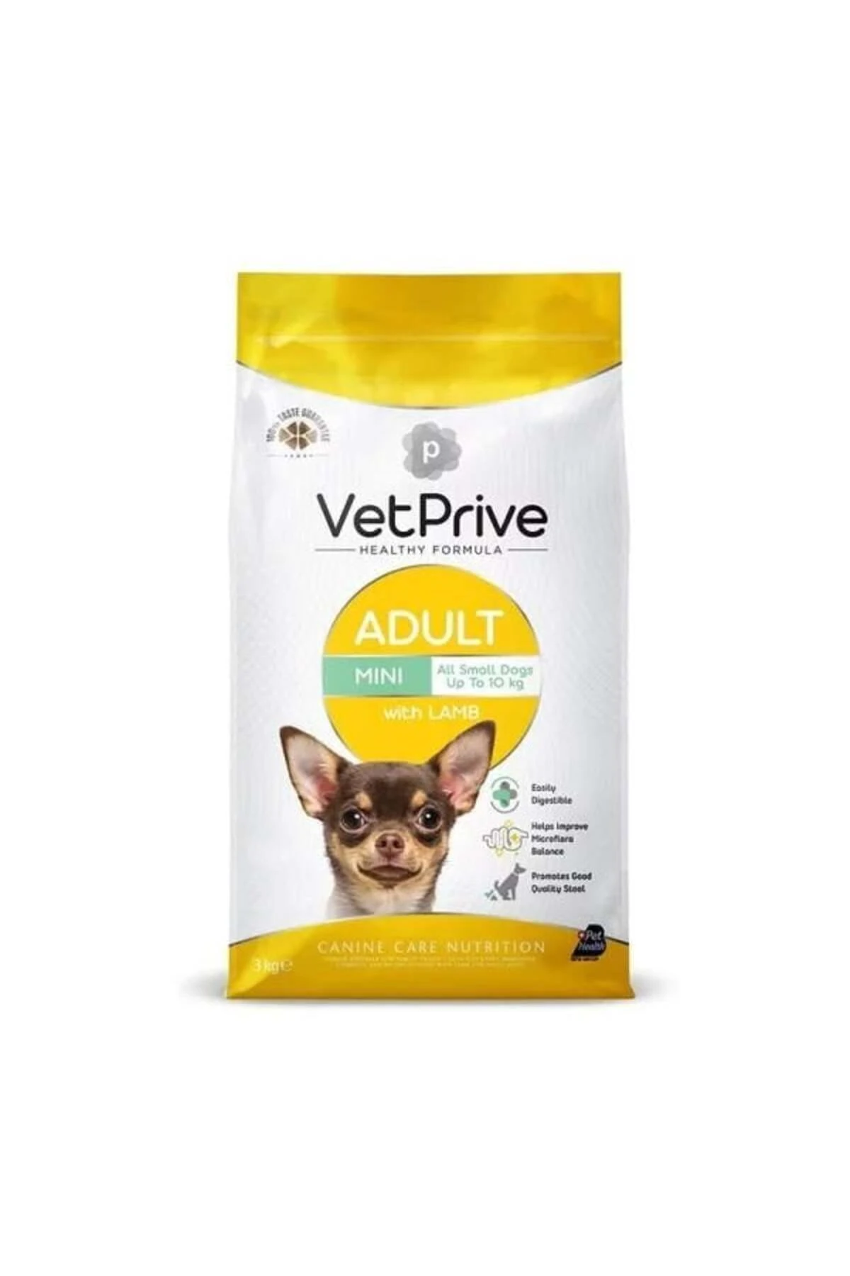 Vet Prive Adult Kuzu Etli Küçük Irk Yetişkin Köpek Maması 3 Kg
