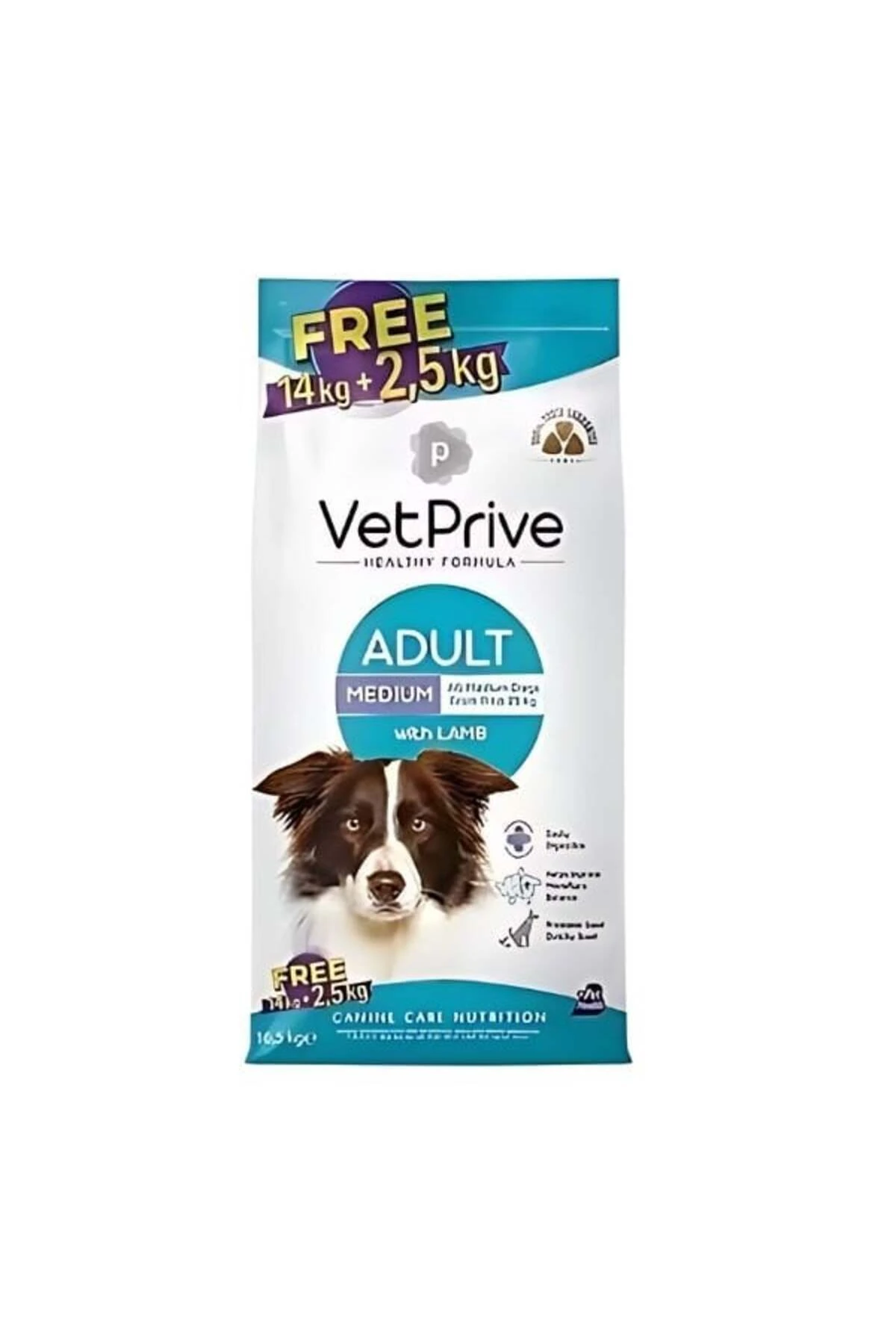 Vet Prive Adult Kuzu Etli Orta Irk Yetişkin Köpek Maması 14+2.5 Kg Hediyeli